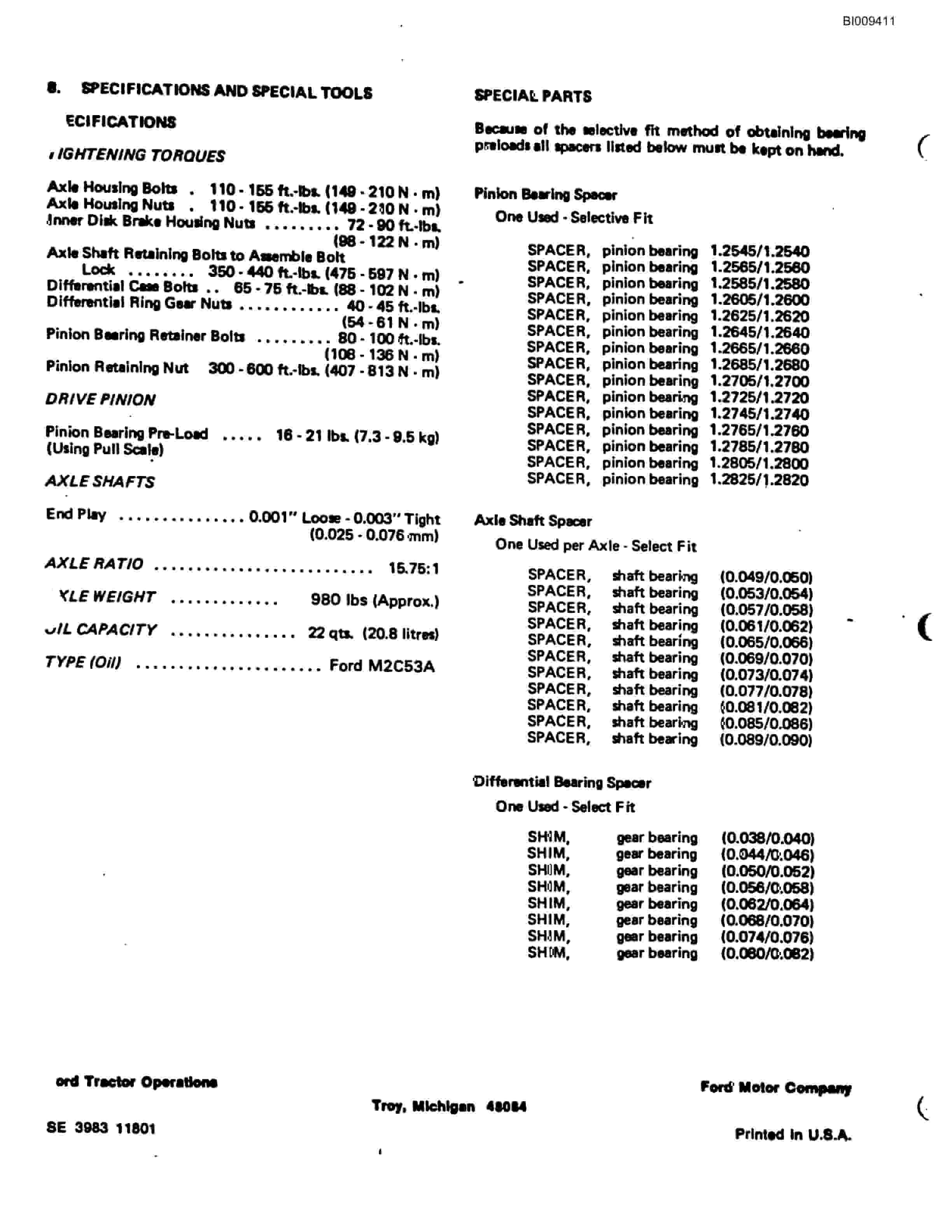 Bucyrus 640 DJC-GD Parts Catalog BI009411-5