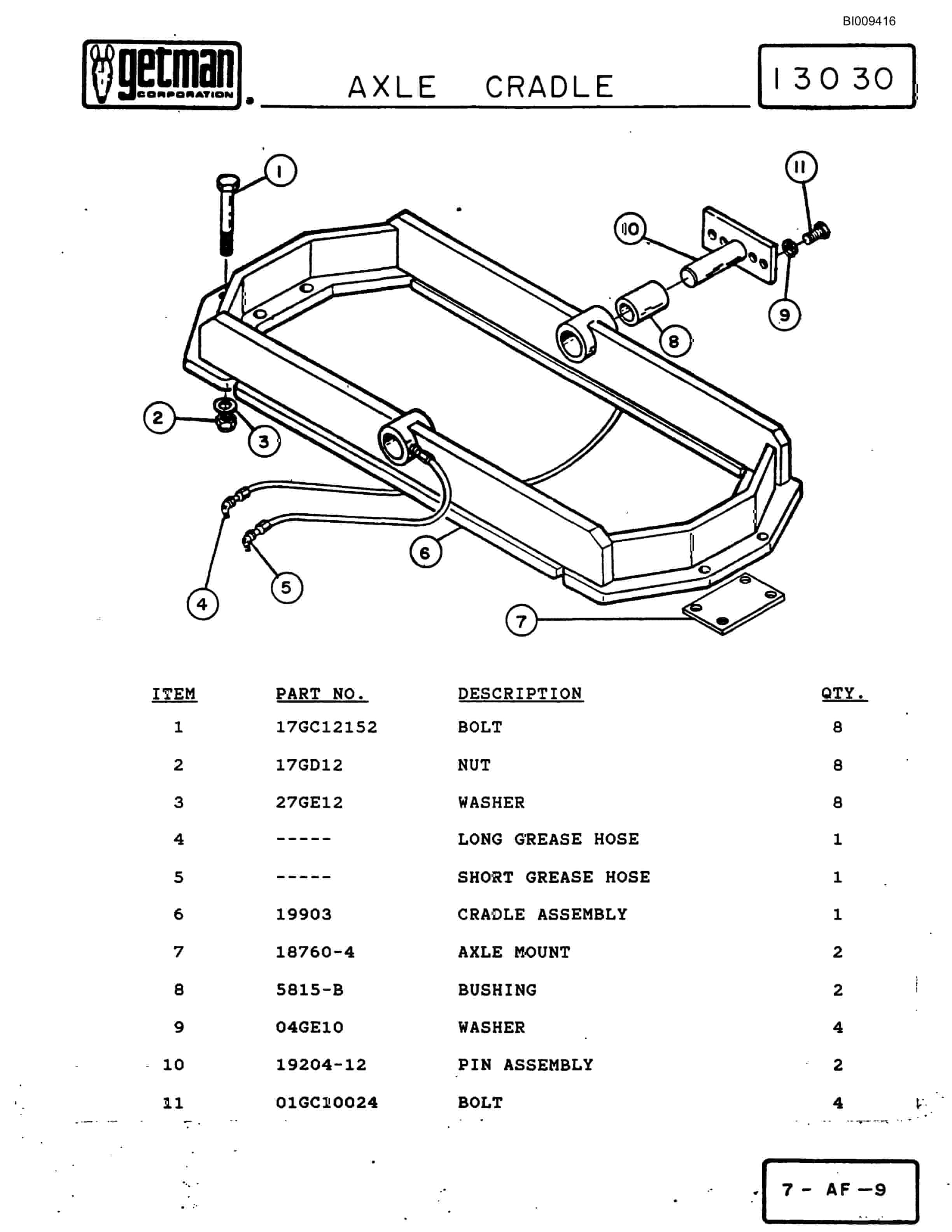 Bucyrus 640 DJC-GD Parts Catalog BI009416-5