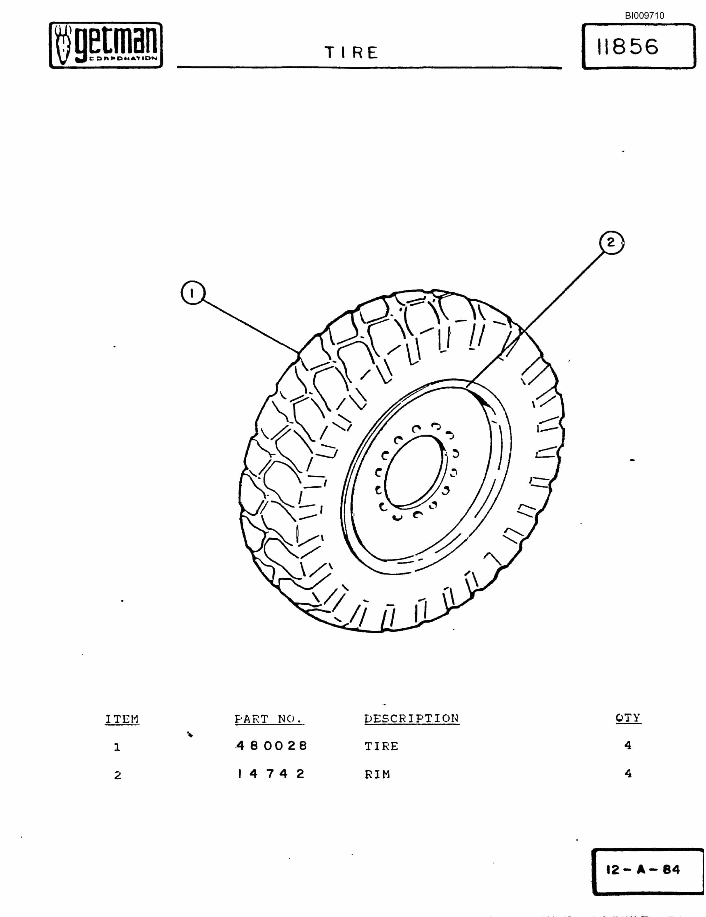Bucyrus 640 DJC-GD Parts Catalog BI009710-5