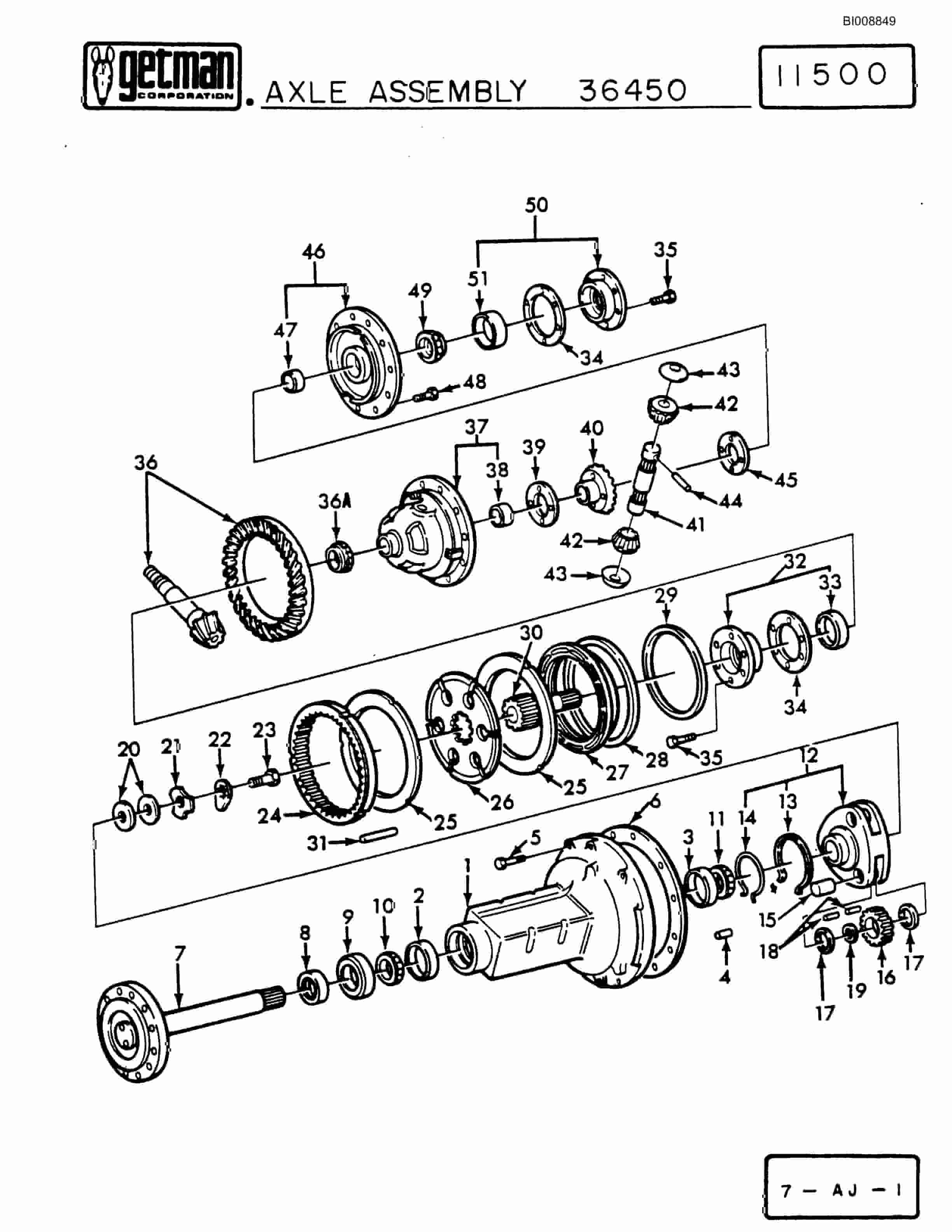 Bucyrus 640 DJC Parts Catalog BI008849-3