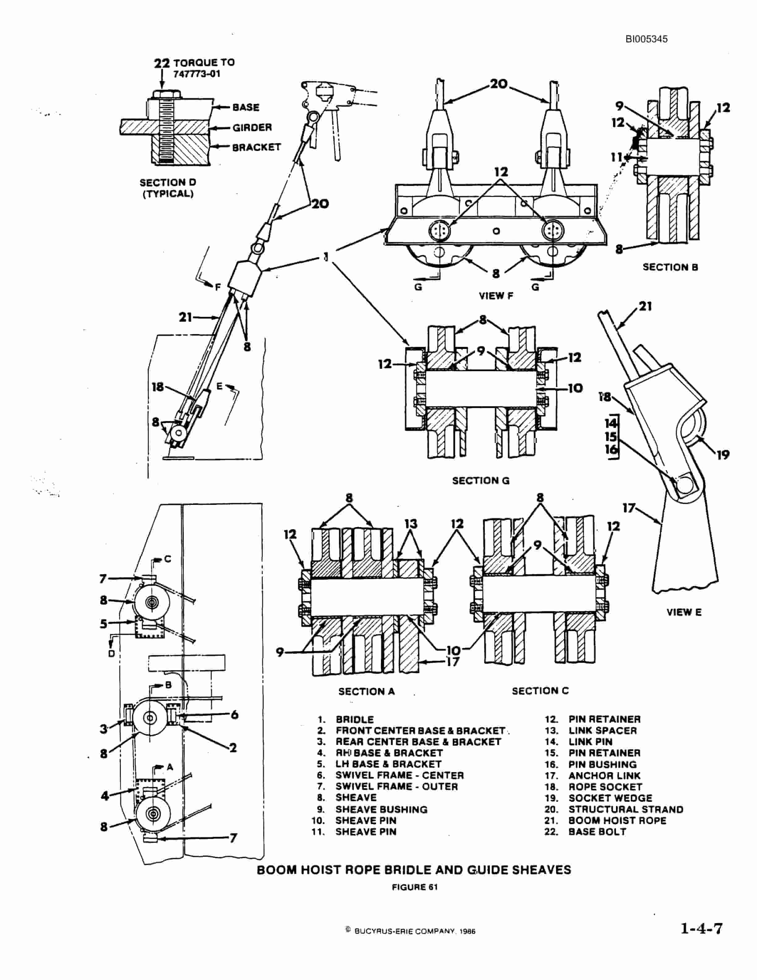 Bucyrus 680W Walking Dragline Technical Manual BI005345-2