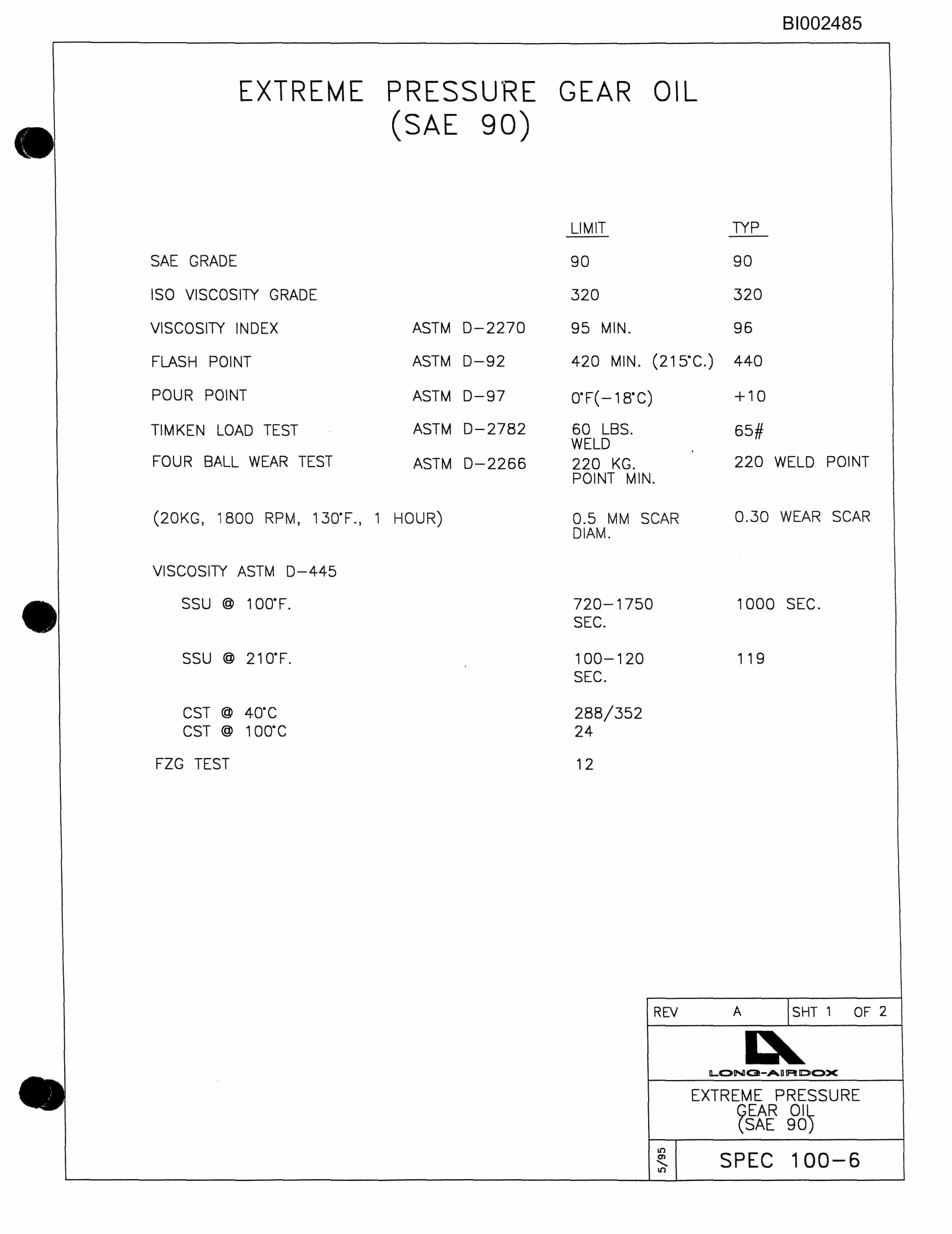 Bucyrus 6MFBM-48A-DD Parts And Service Manual BI002485-4