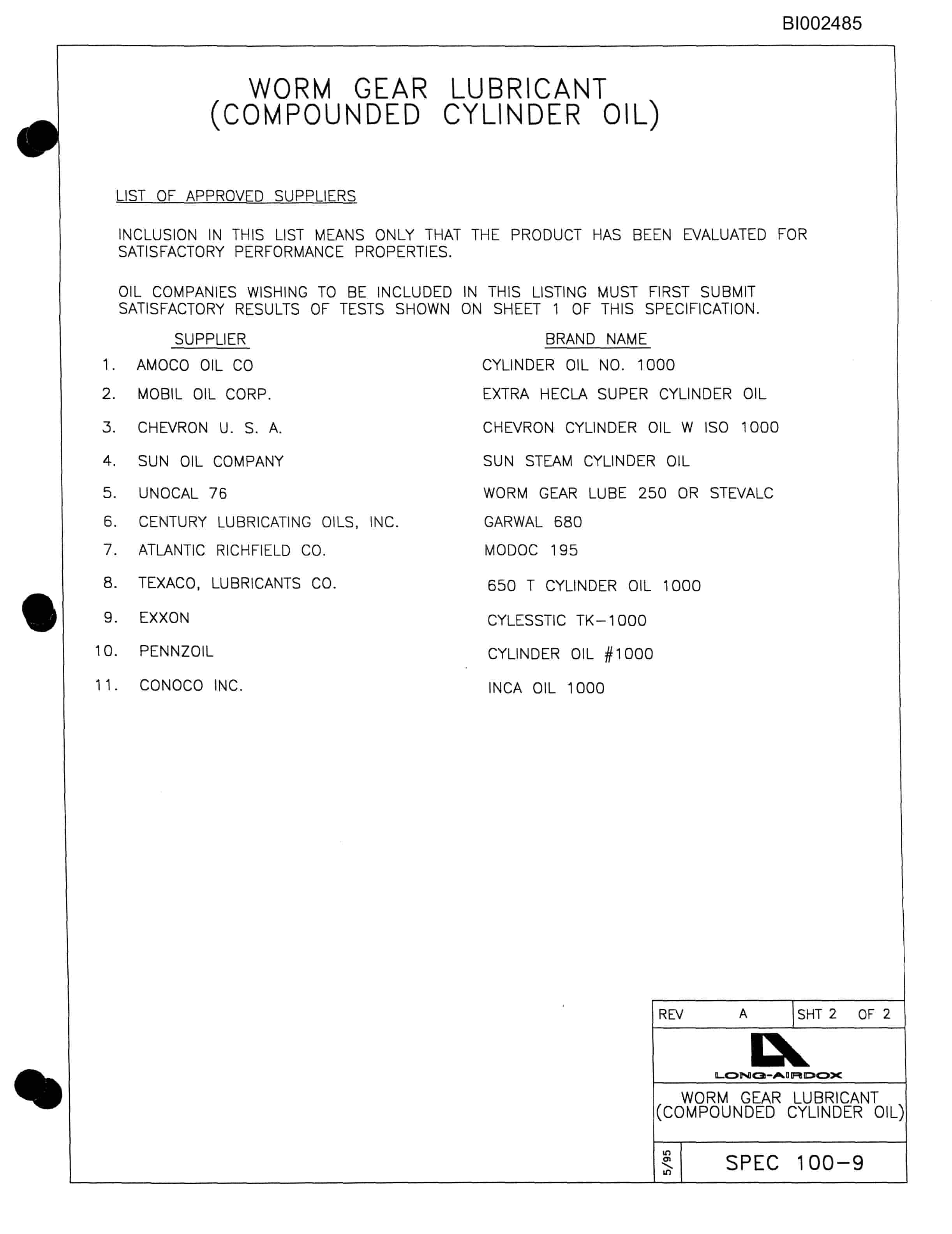 Bucyrus 6MFBM-48A-DD Parts And Service Manual BI002485-5