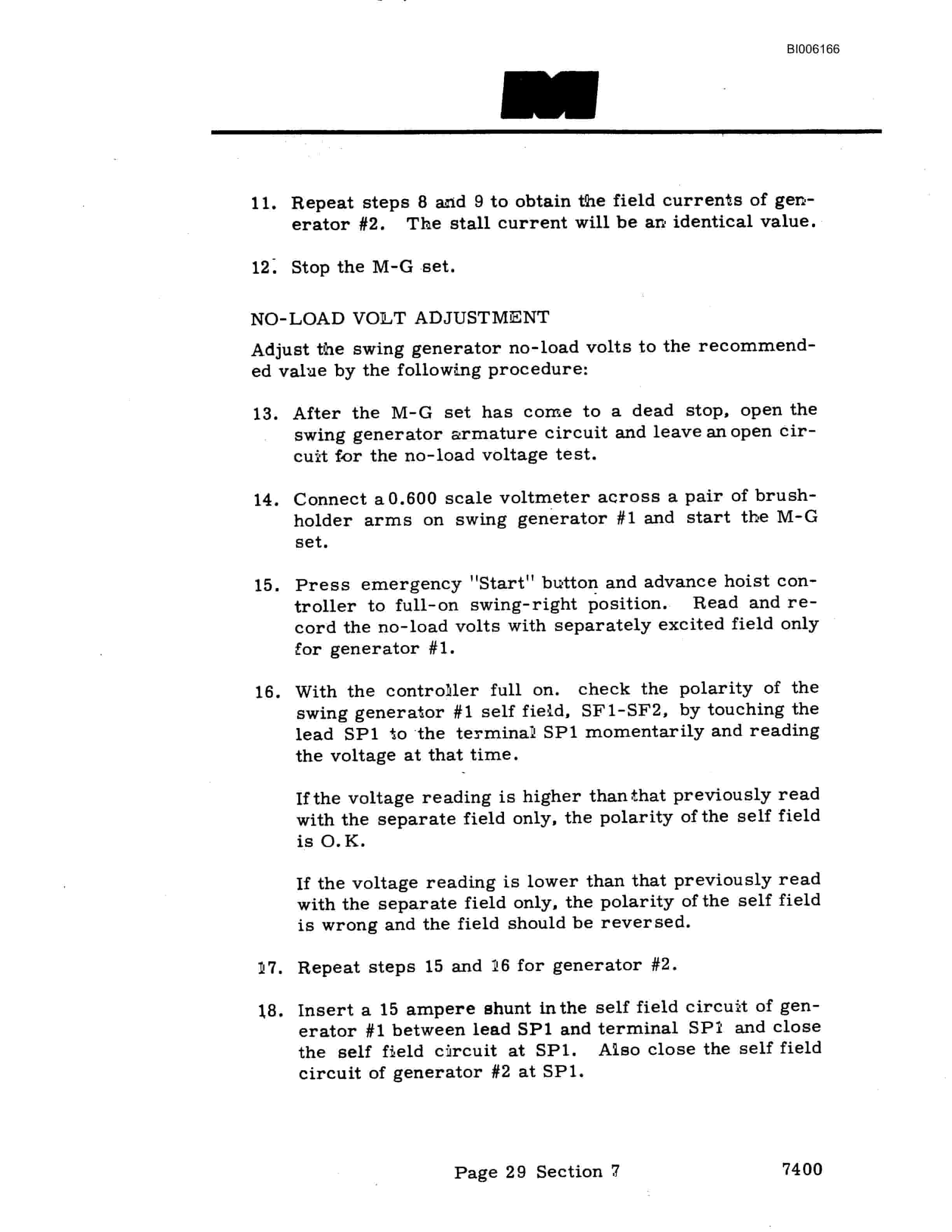 Bucyrus 7400 Dragline Technical Manual BI006166-3