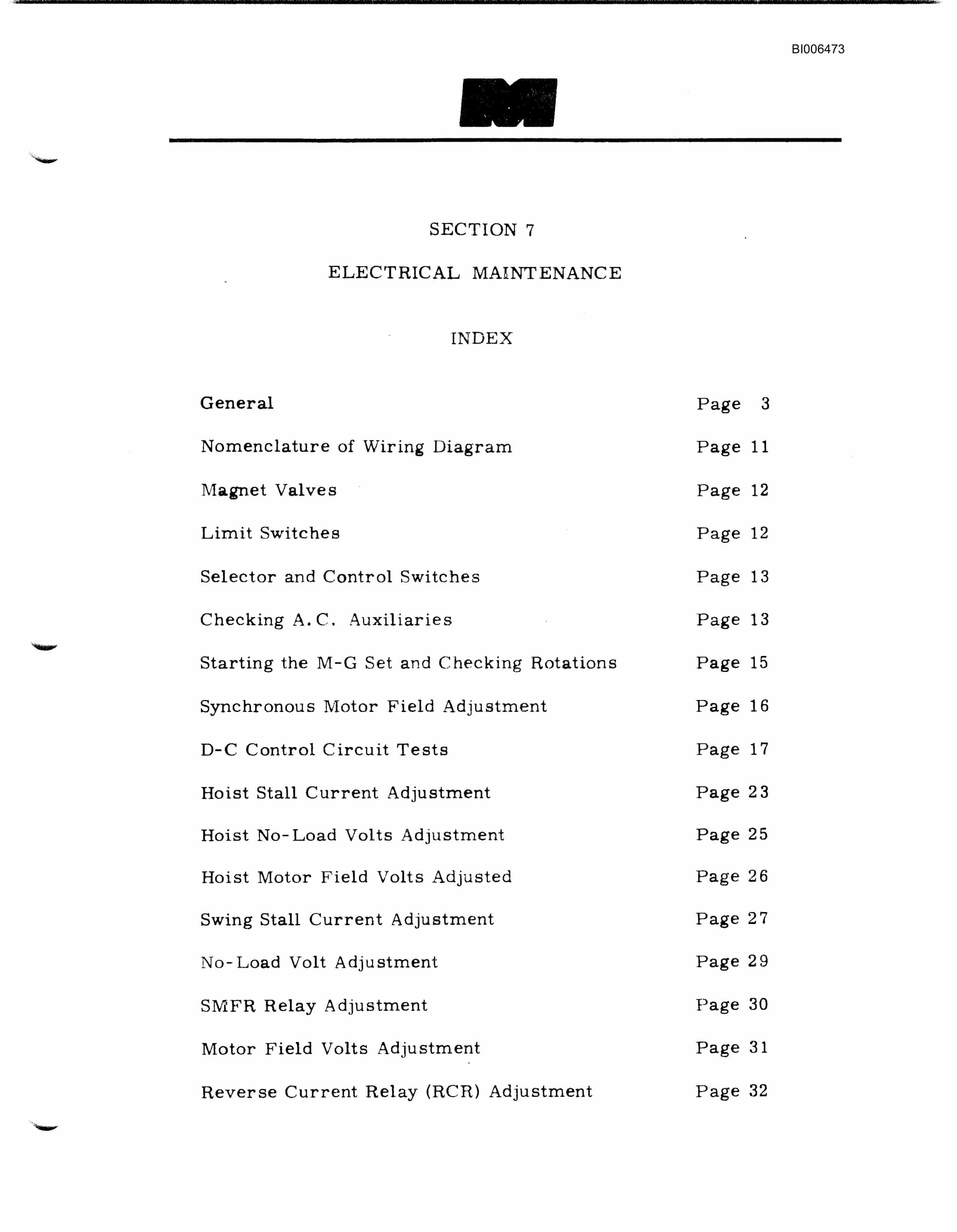 Bucyrus 7400 Dragline Technical Manual BI006473-4
