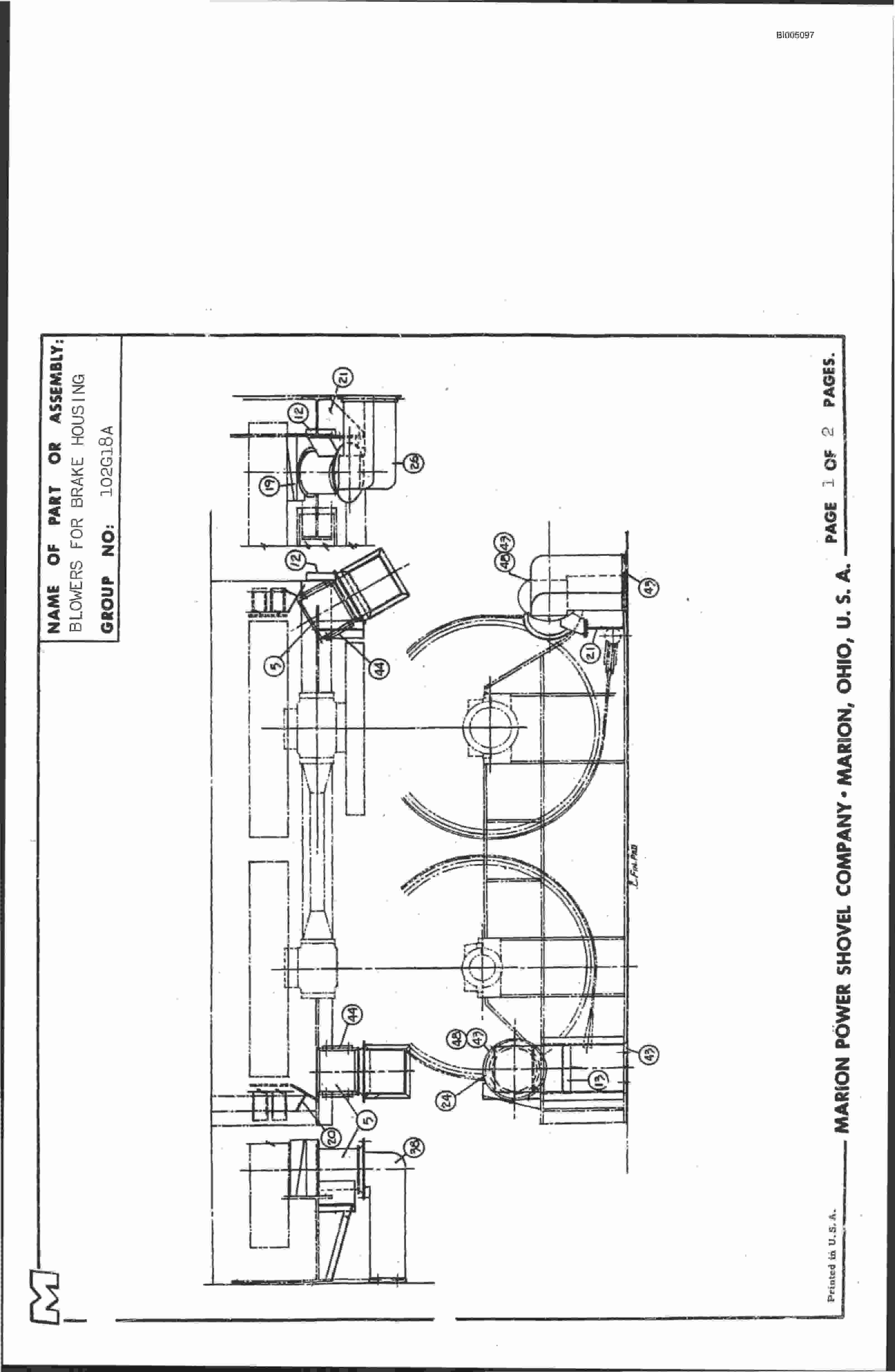 Bucyrus 7400 Parts Catalog BI005097-2