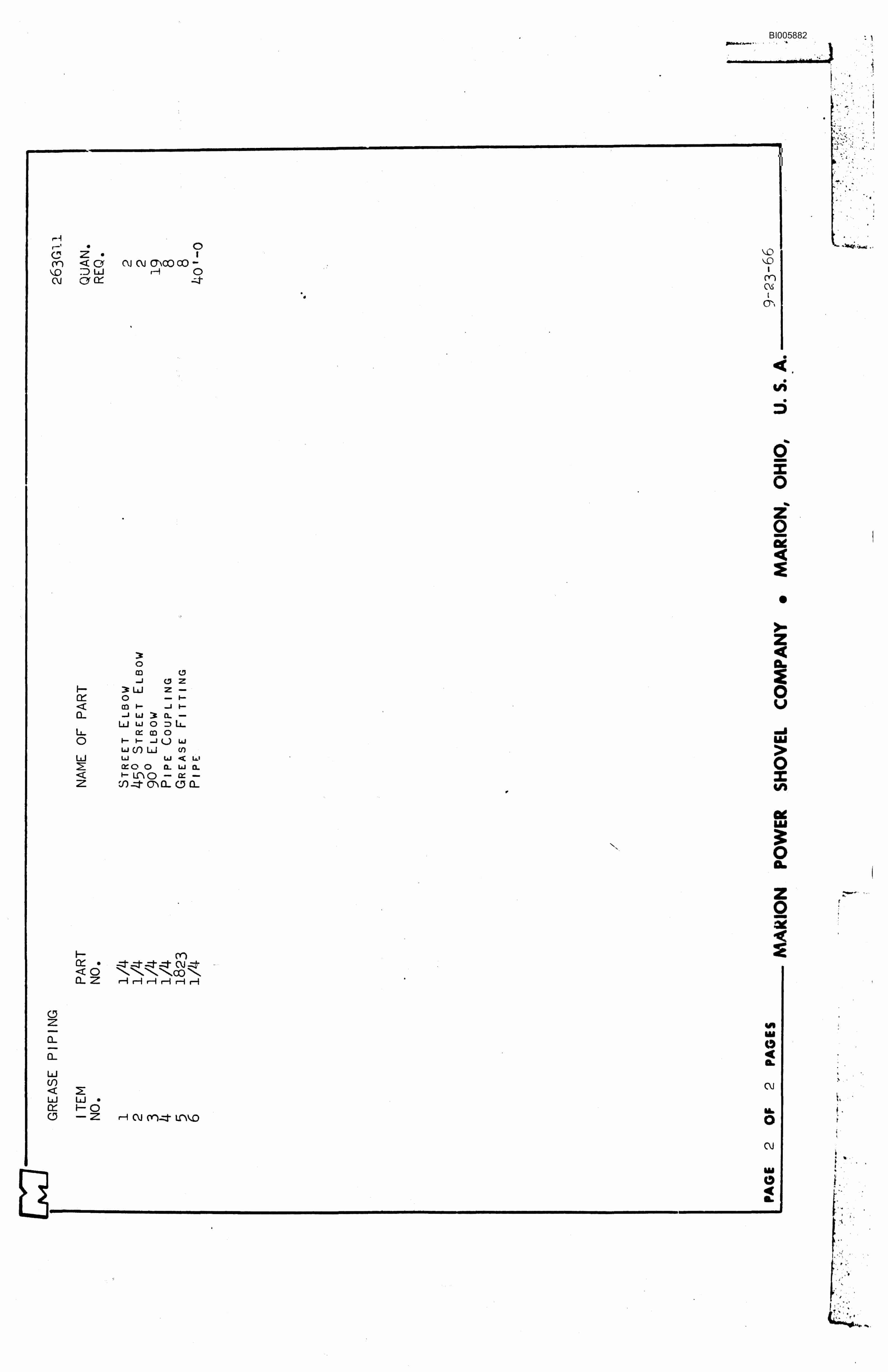 Bucyrus 7400 Parts Catalog BI005882-5