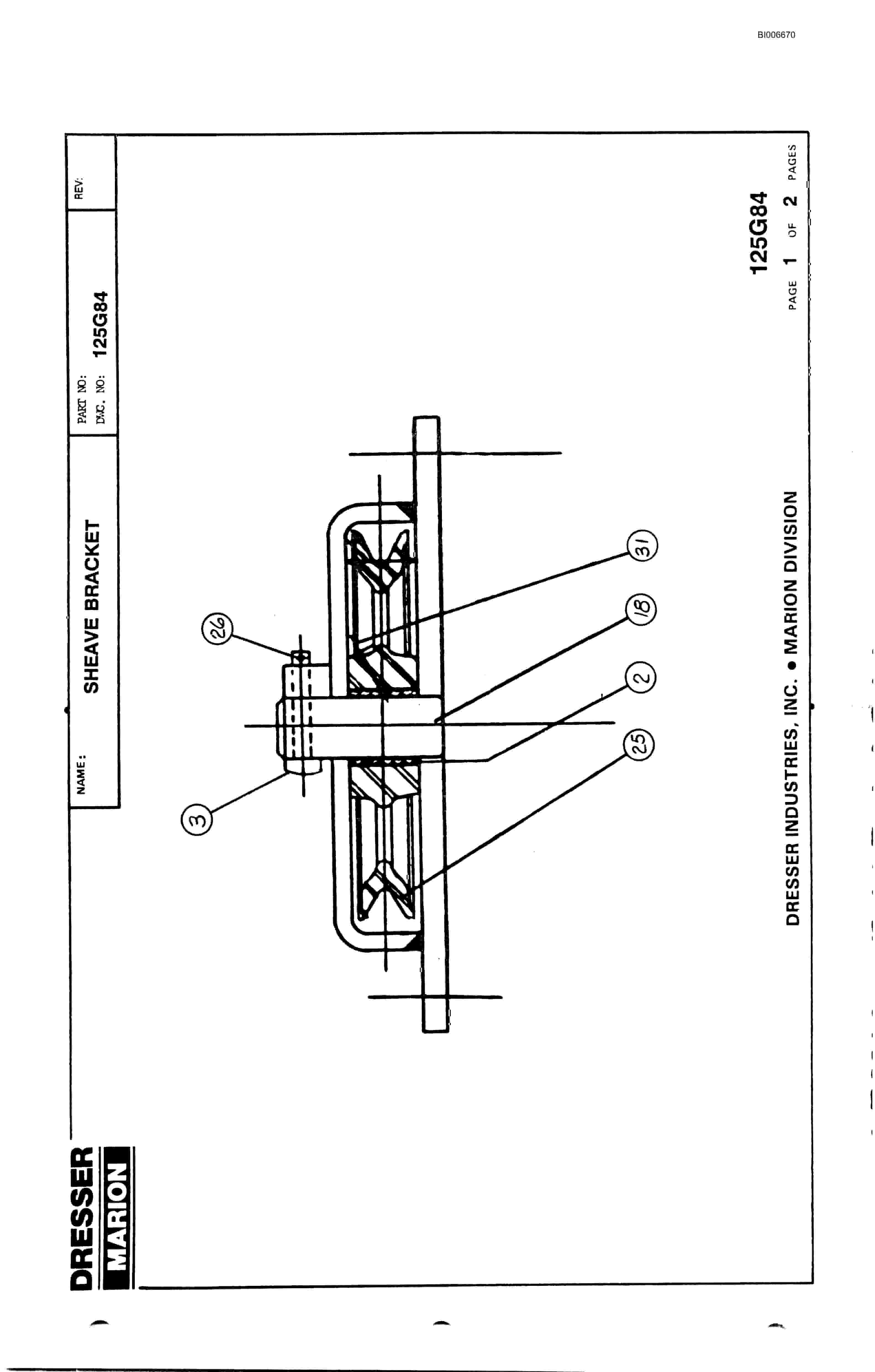 Bucyrus 7400 Parts Catalog BI006670-3