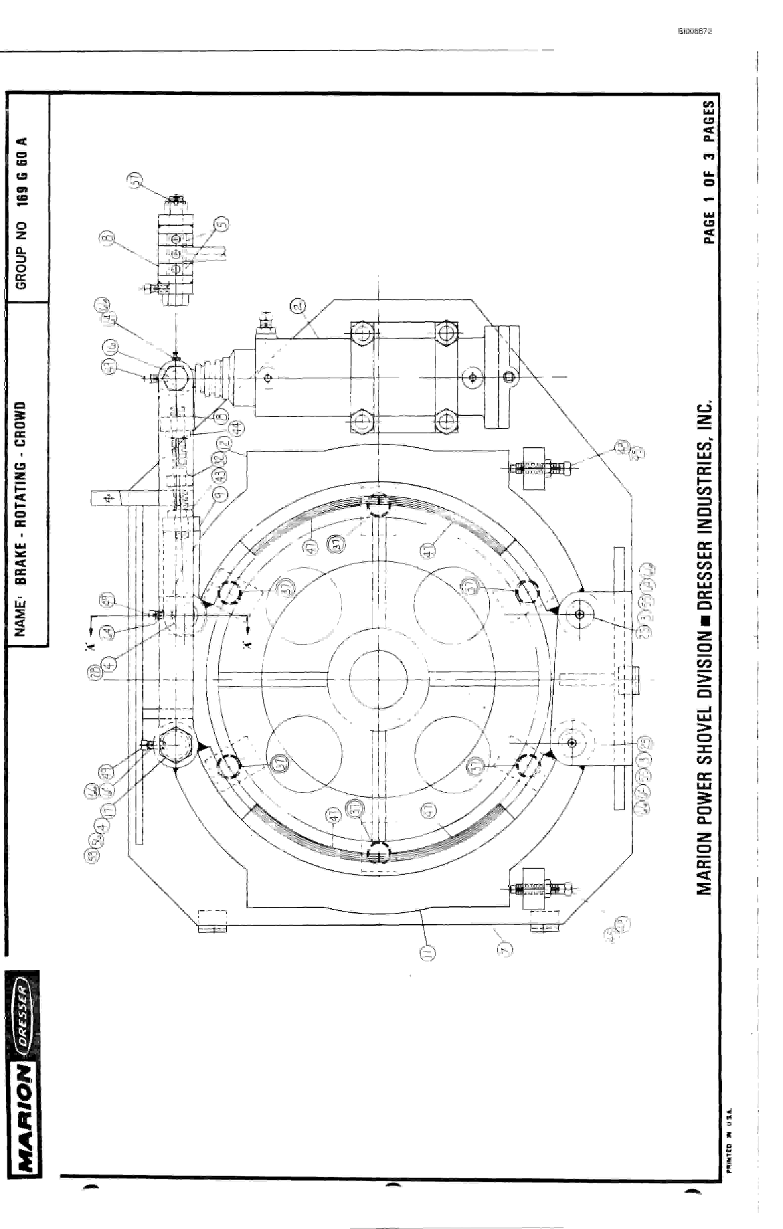 Bucyrus 7820 Parts Catalog BI006672-3