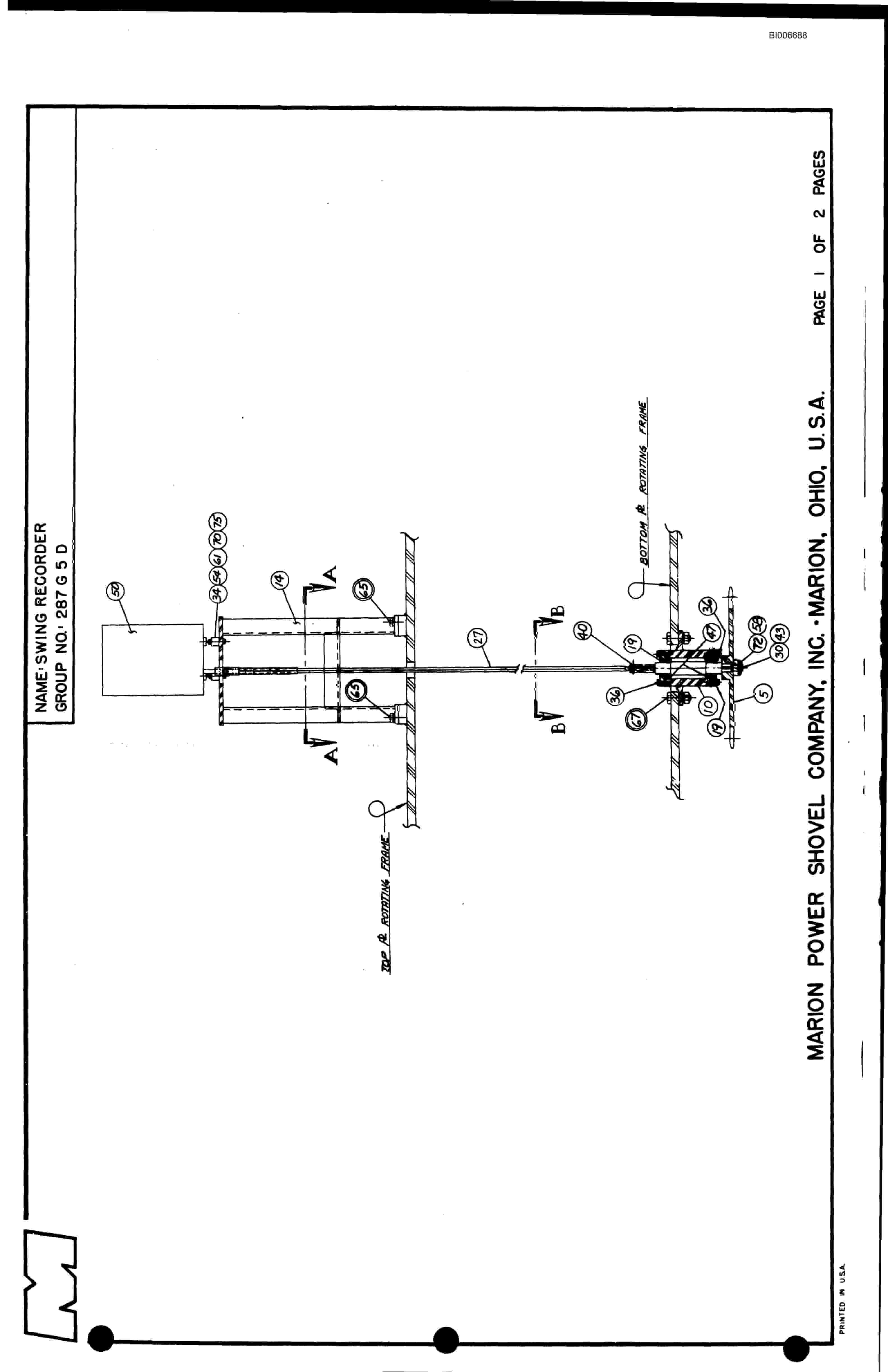 Bucyrus 7820 Parts Catalog BI006688-5