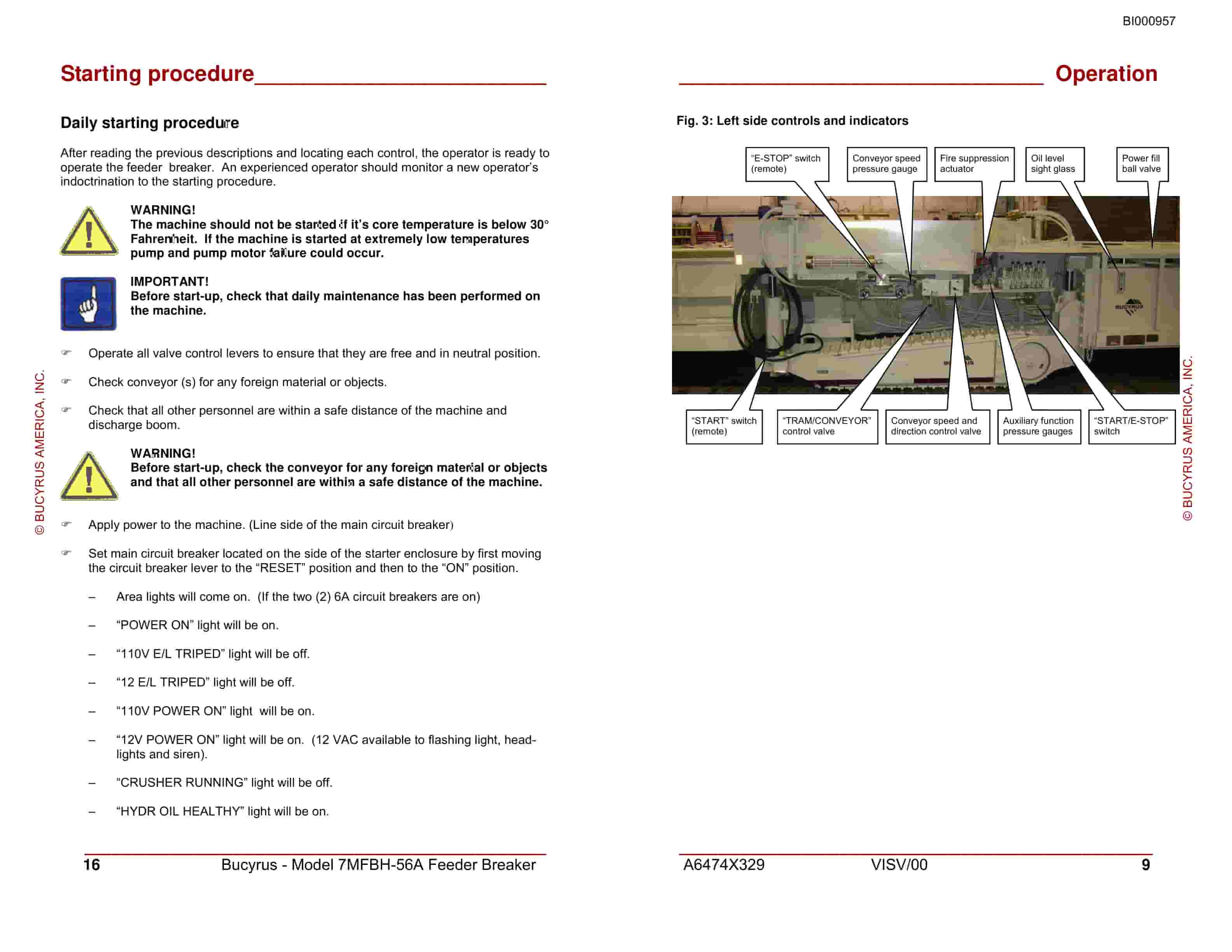 Bucyrus 7MFBH-48A Feeder Breaker General Start-up And Operating Instructions BI000957-5