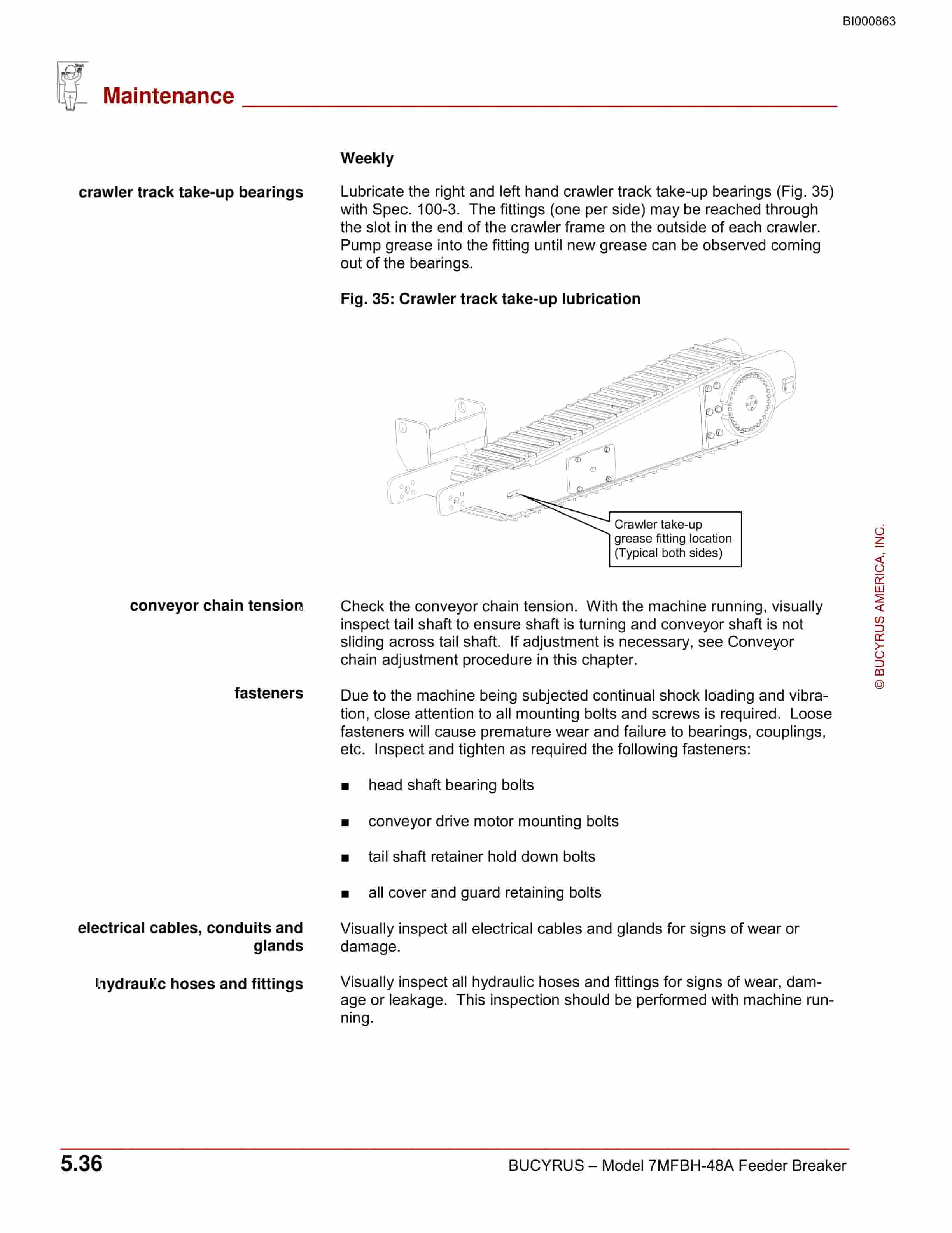 Bucyrus 7MFBH-48A Feeder Breaker Operation Manual BI000863-2