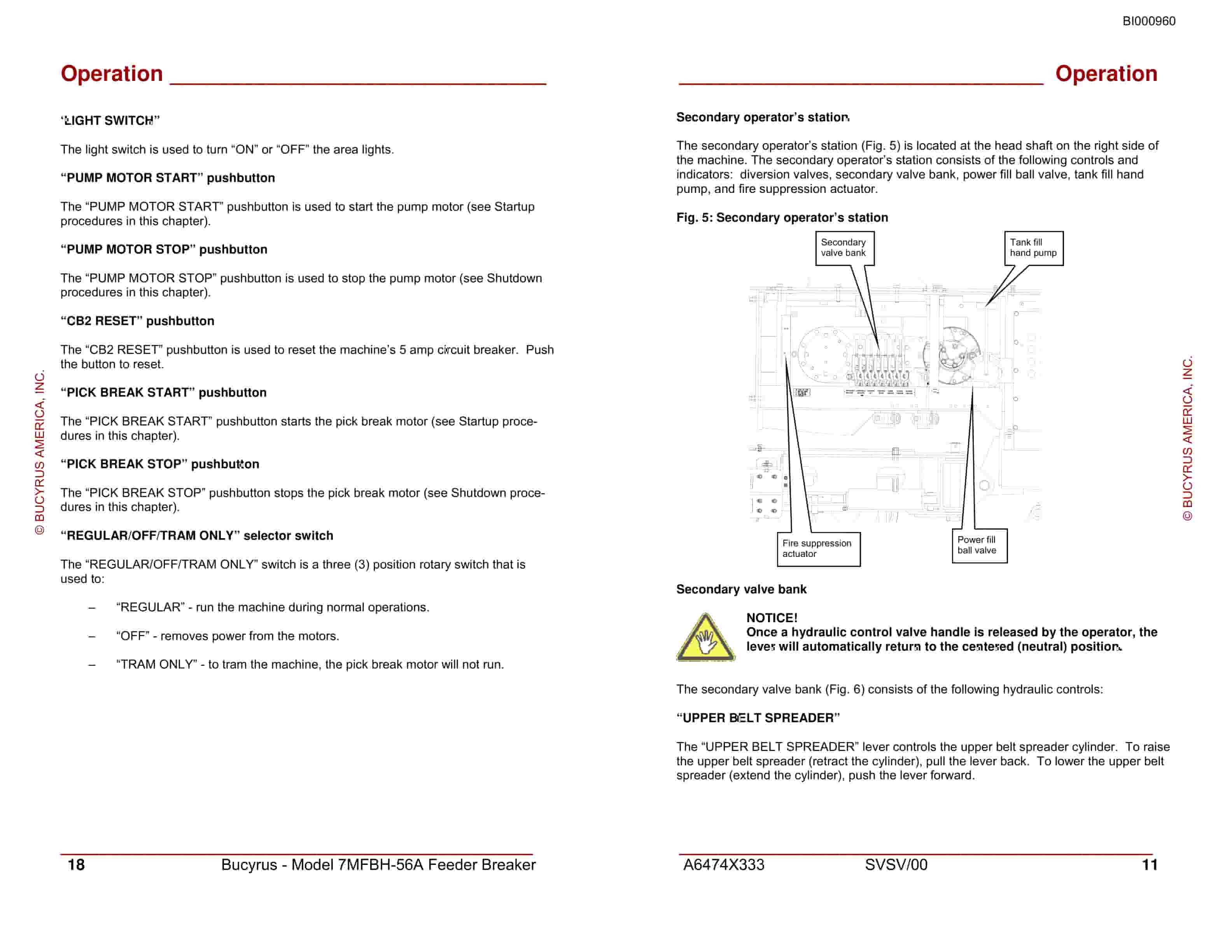 Bucyrus 7MFGHM-48DD Feeder Breaker General Start-up And Operating Instructions BI000960-5