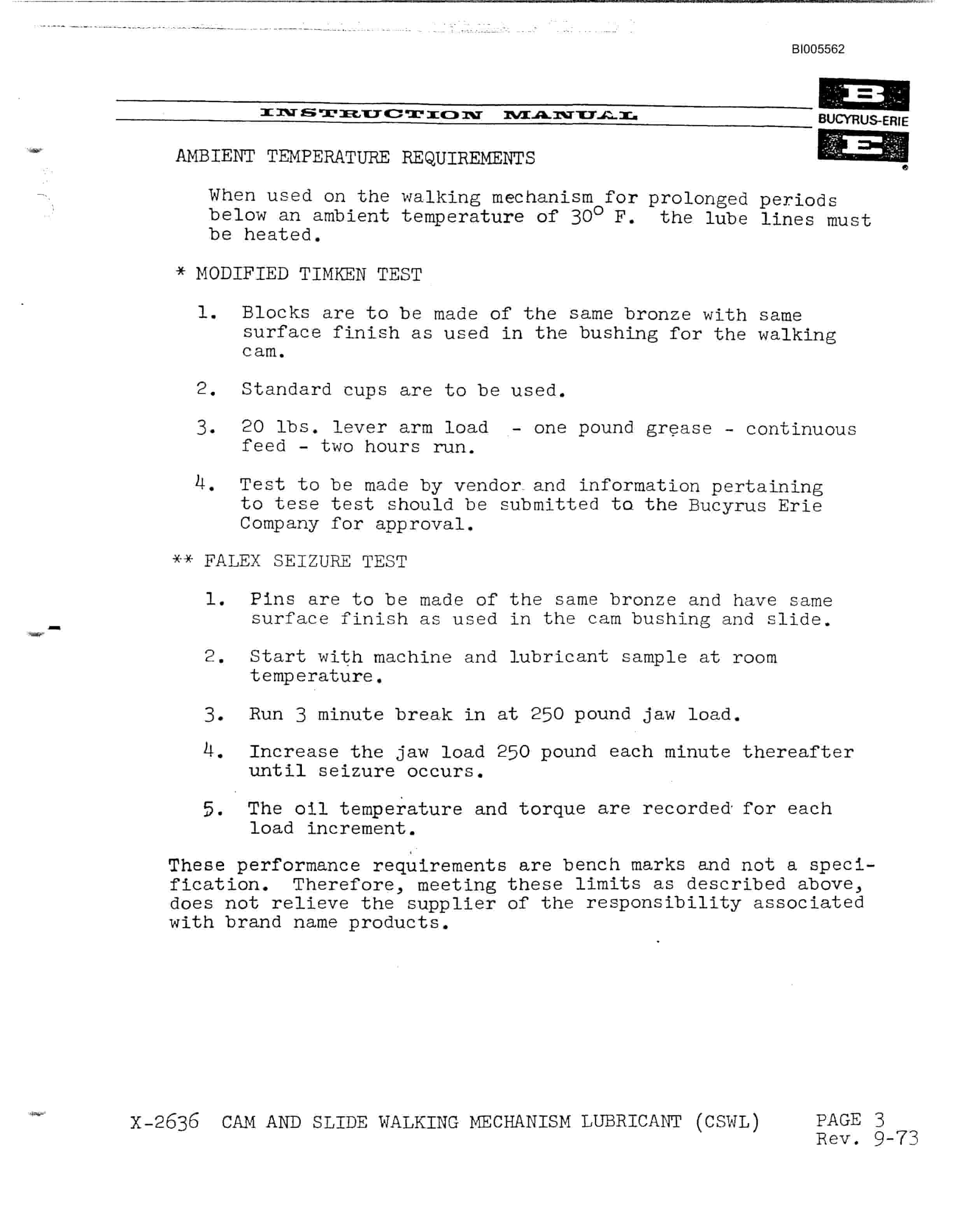 Bucyrus 7W Technical Manual BI005562-2