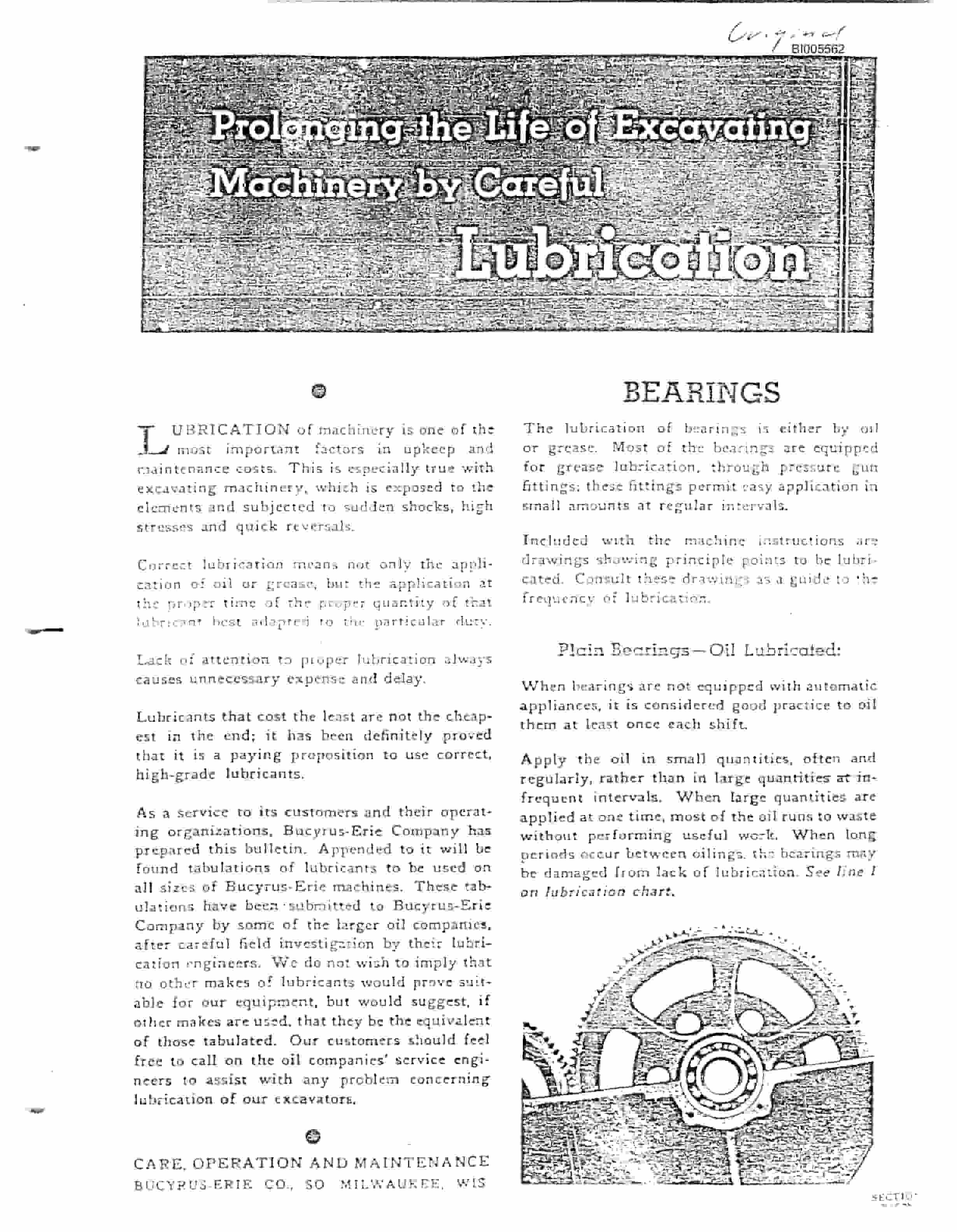 Bucyrus 7W Technical Manual BI005562-5
