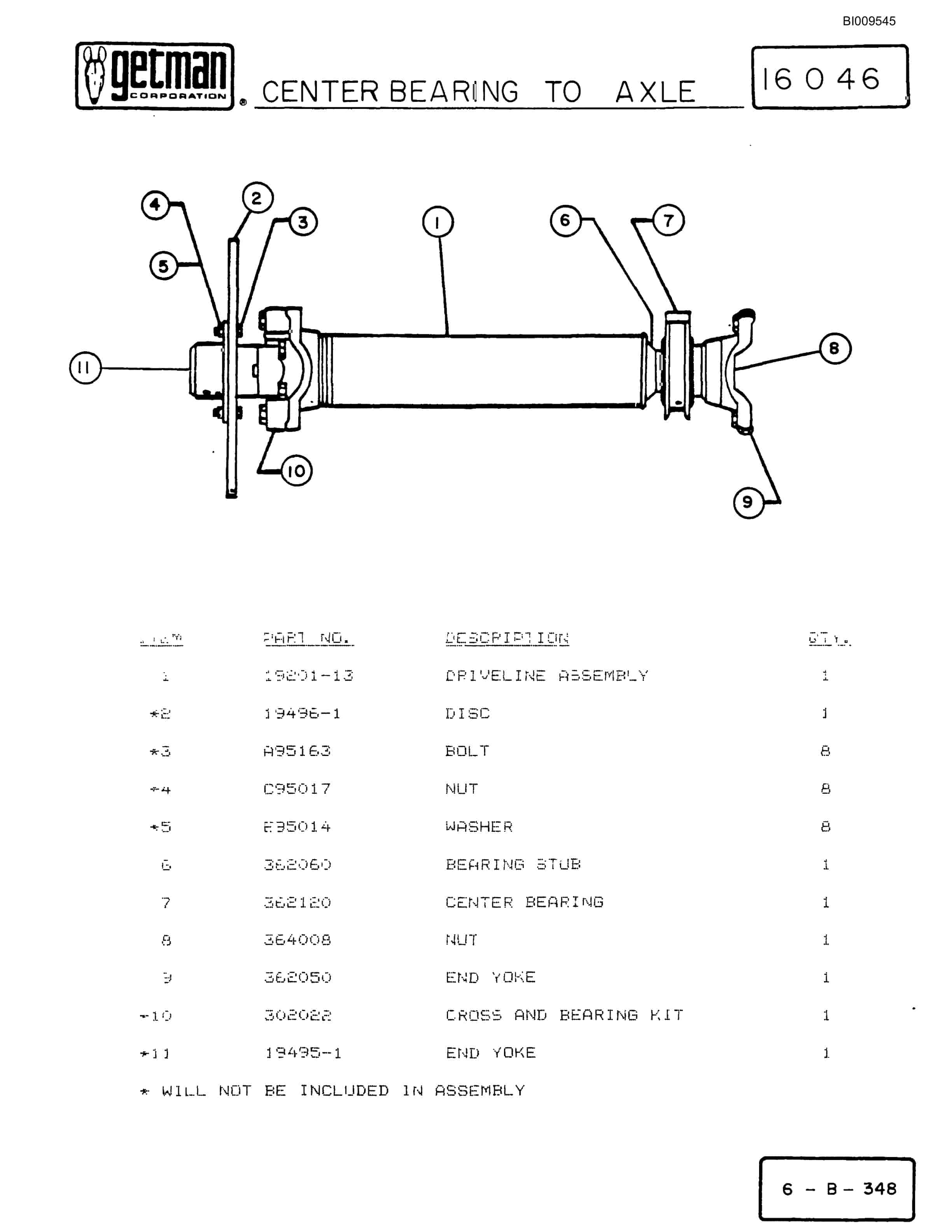 Bucyrus 800 DJC Parts Catalog BI009545-4