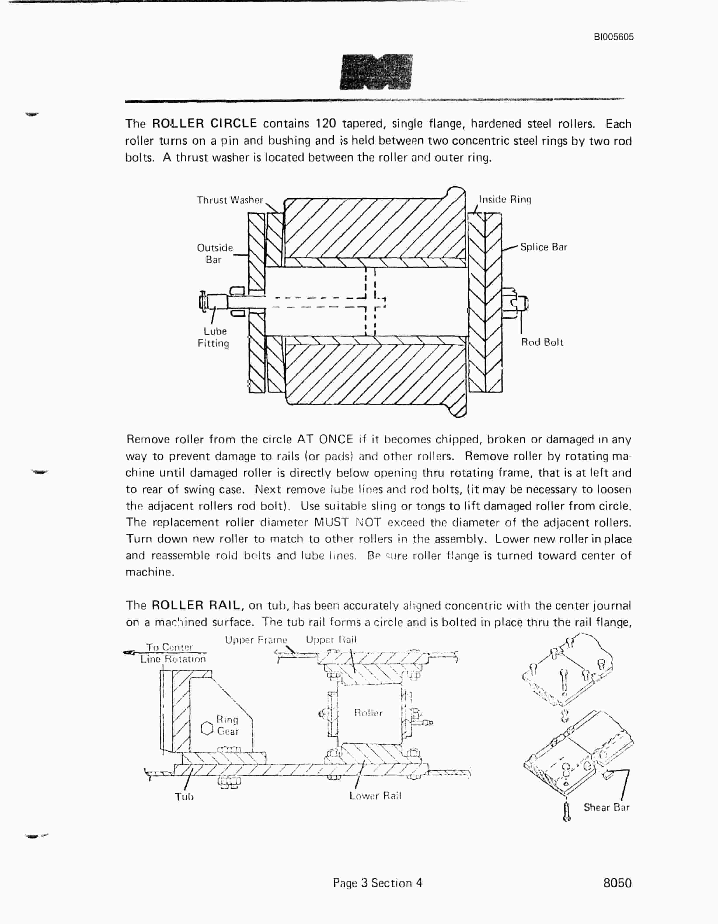 Bucyrus 8050 Dragline Technical Manual BI005605-3