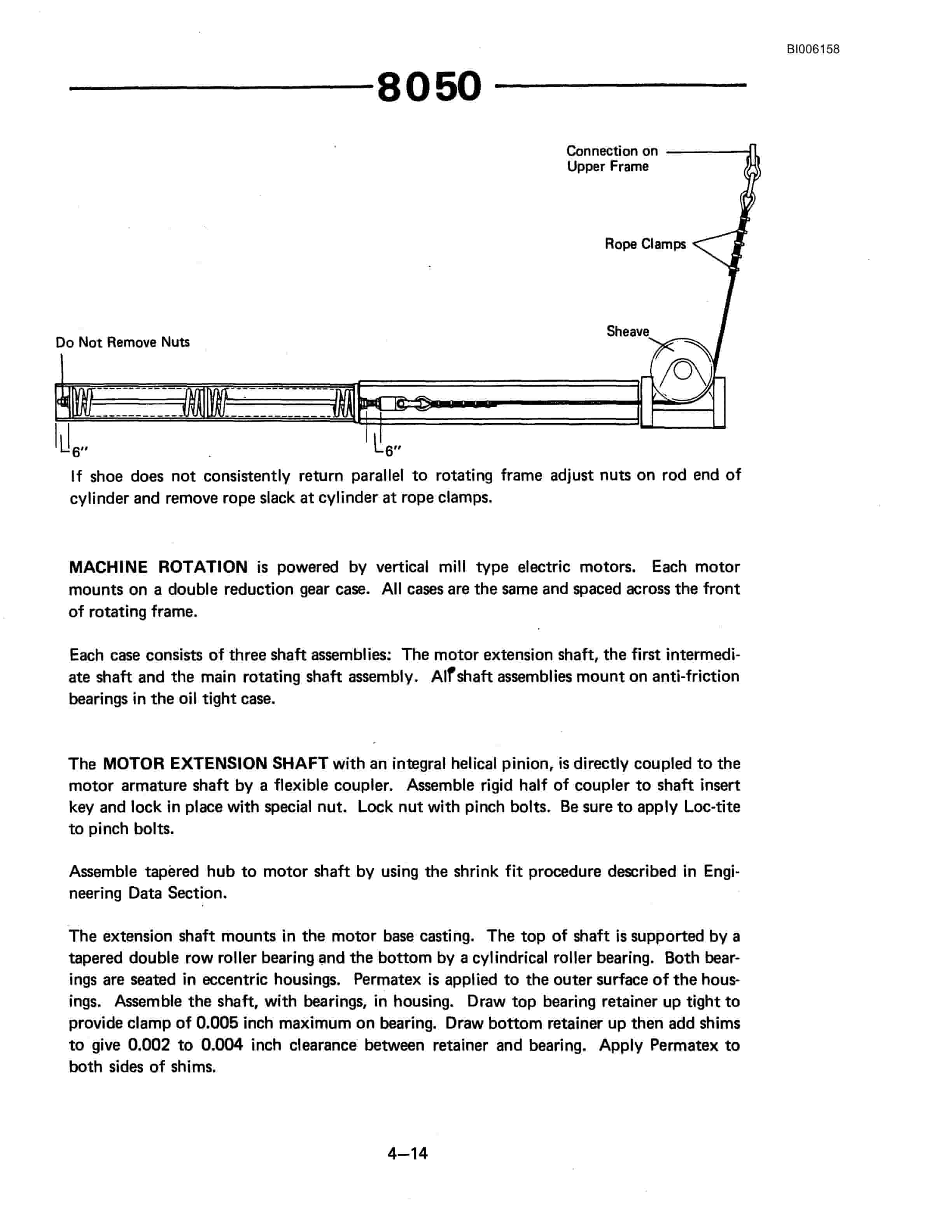 Bucyrus 8050 Dragline Technical Manual BI006158-3