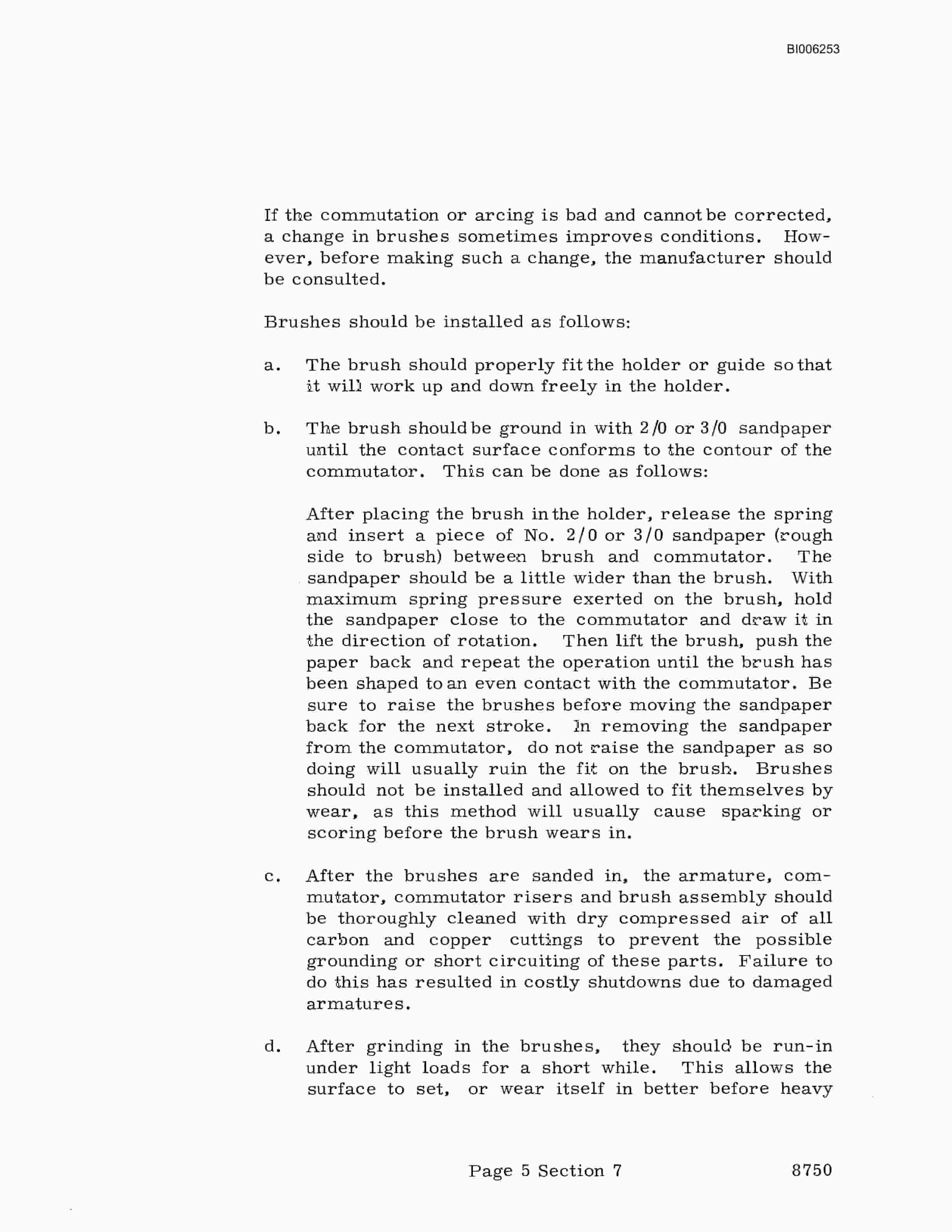 Bucyrus 8050 Dragline Technical Manual BI006253-3