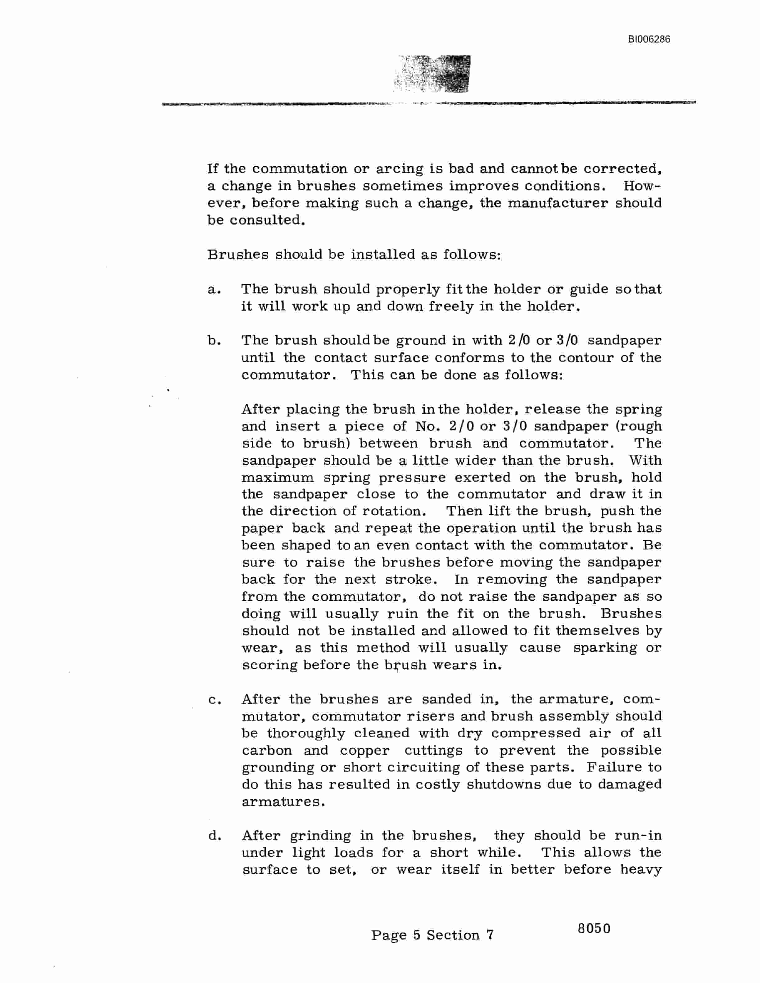 Bucyrus 8050 Dragline Technical Manual BI006286-3