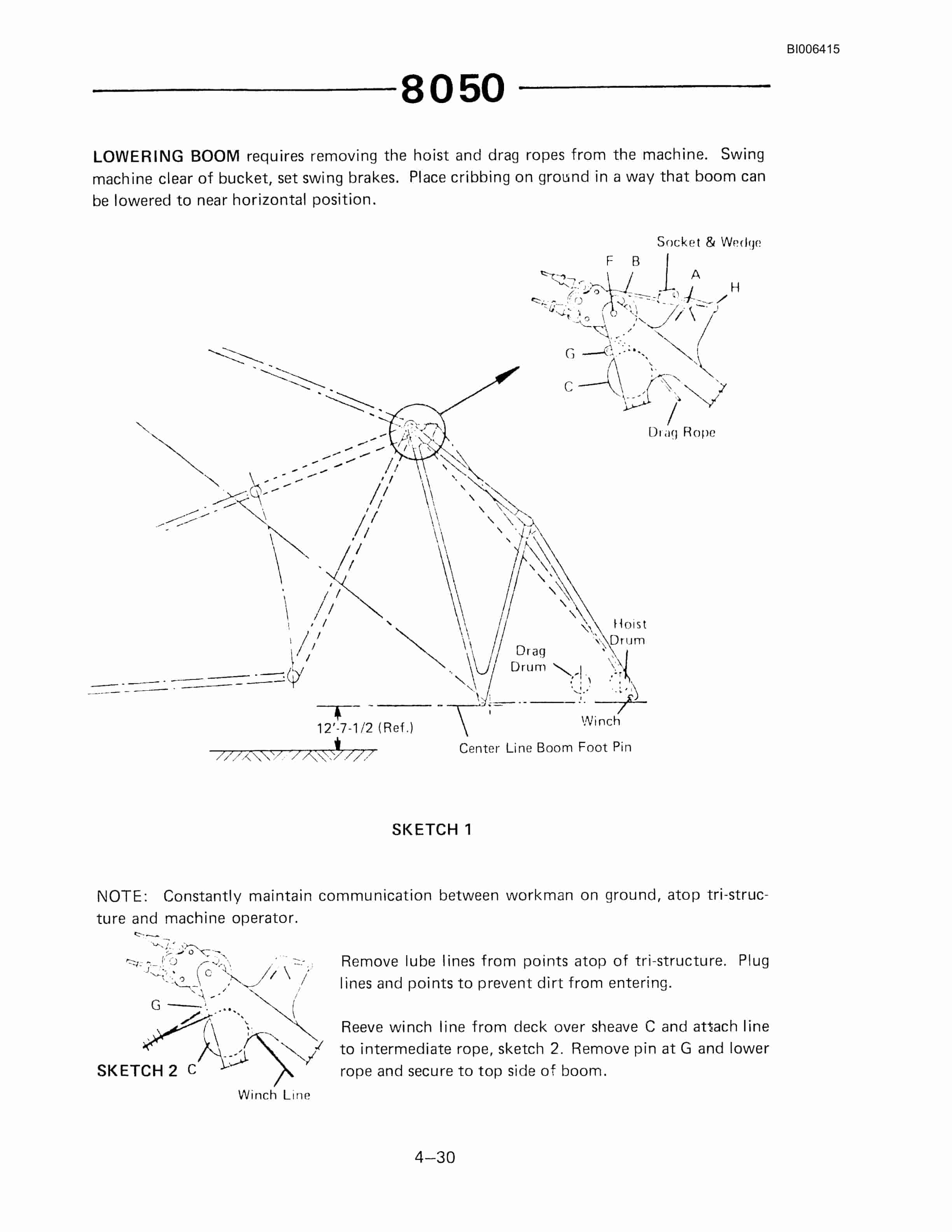 Bucyrus 8050 Dragline Technical Manual BI006415-4
