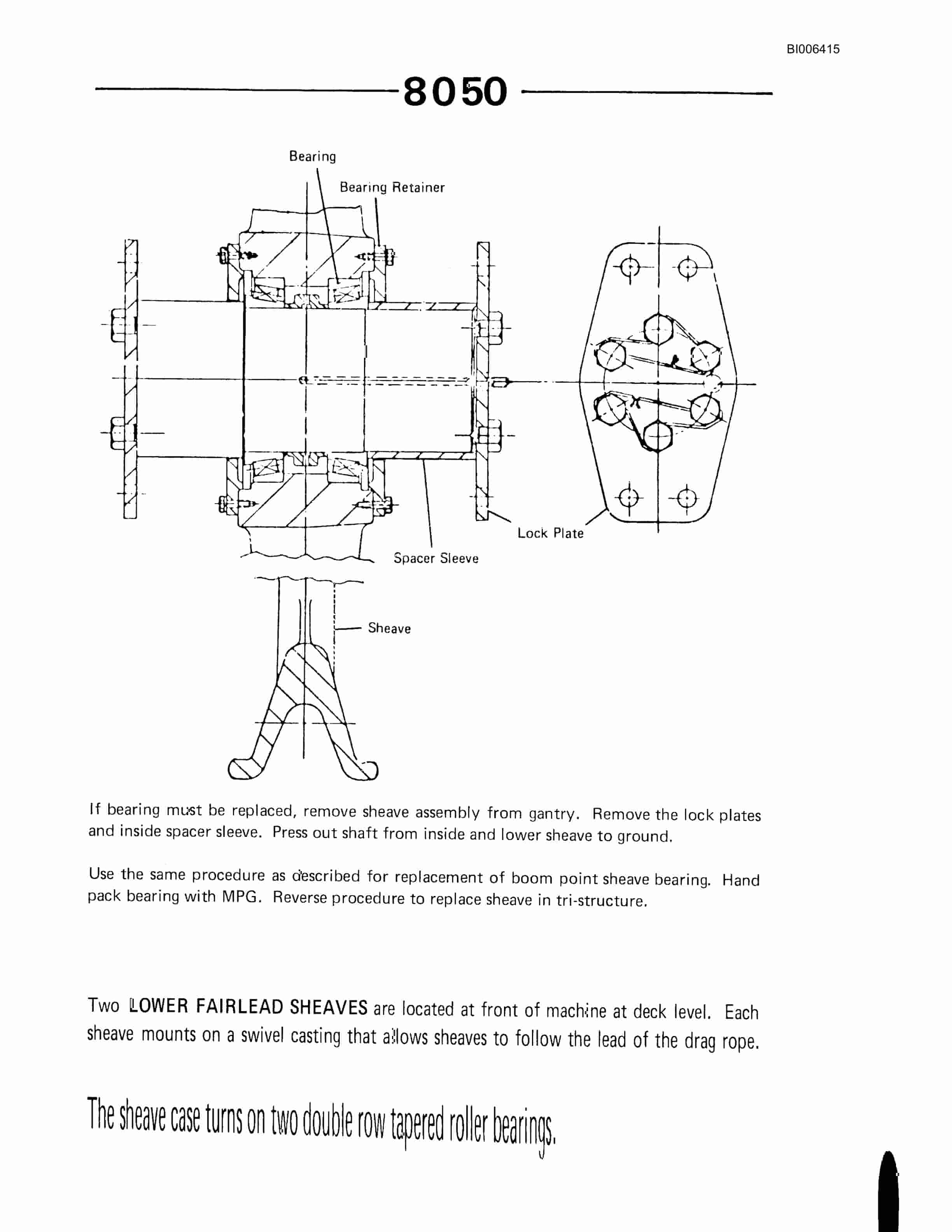 Bucyrus 8050 Dragline Technical Manual BI006415-5