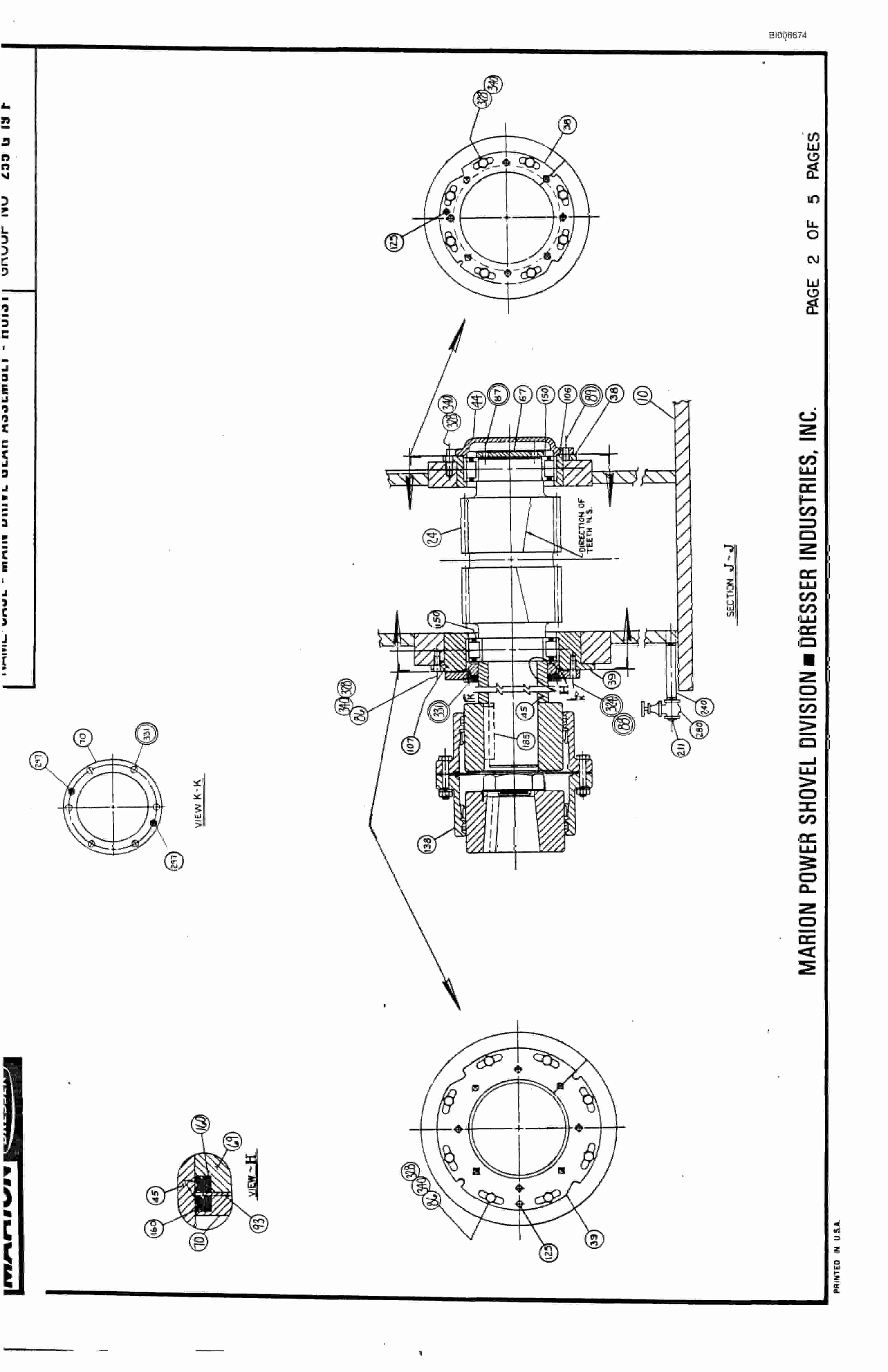 Bucyrus 8050 Parts Catalog BI006674-5
