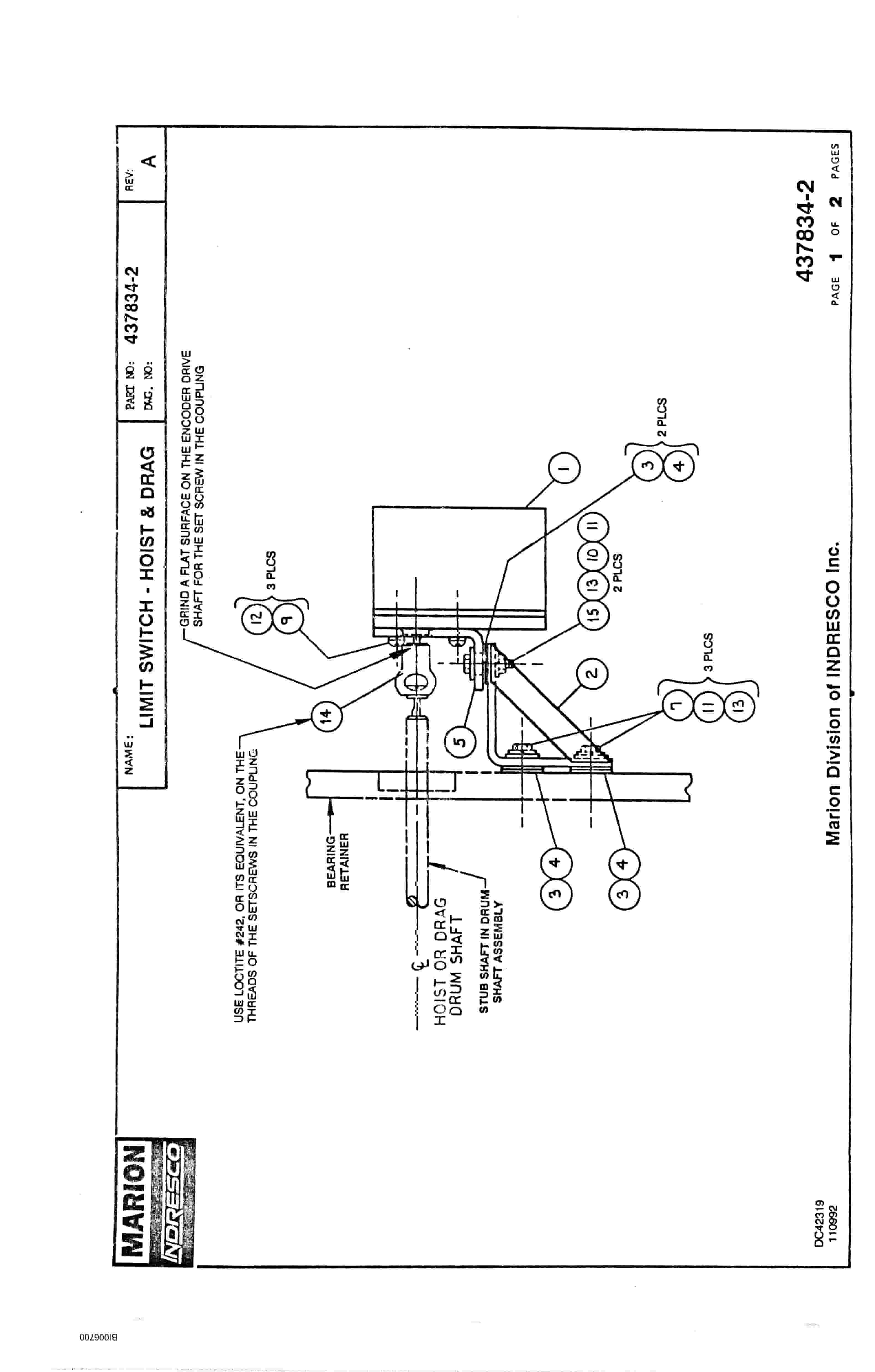 Bucyrus 8050 Parts Catalog BI006700-3