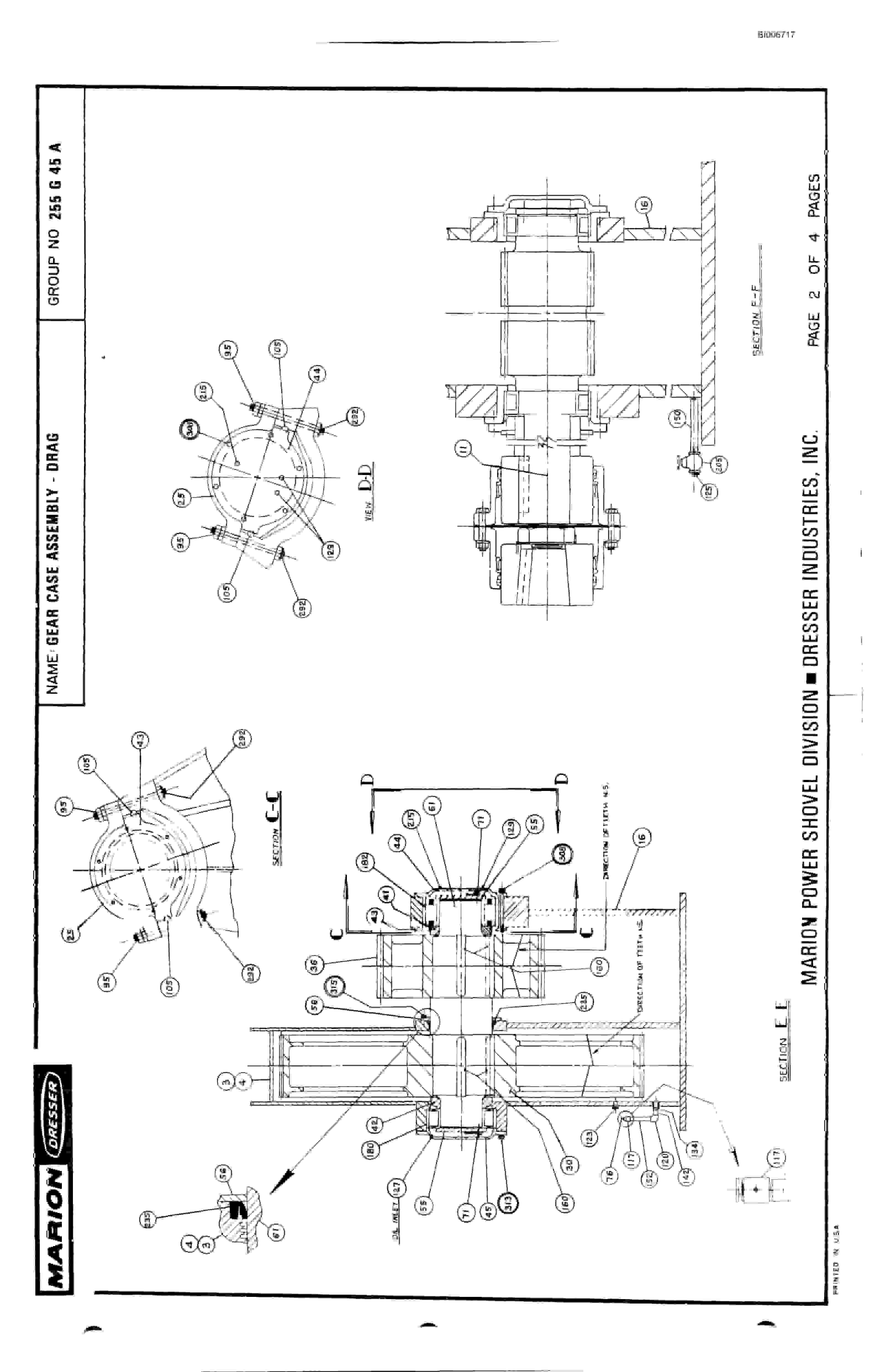 Bucyrus 8050 Parts Catalog BI006717-4