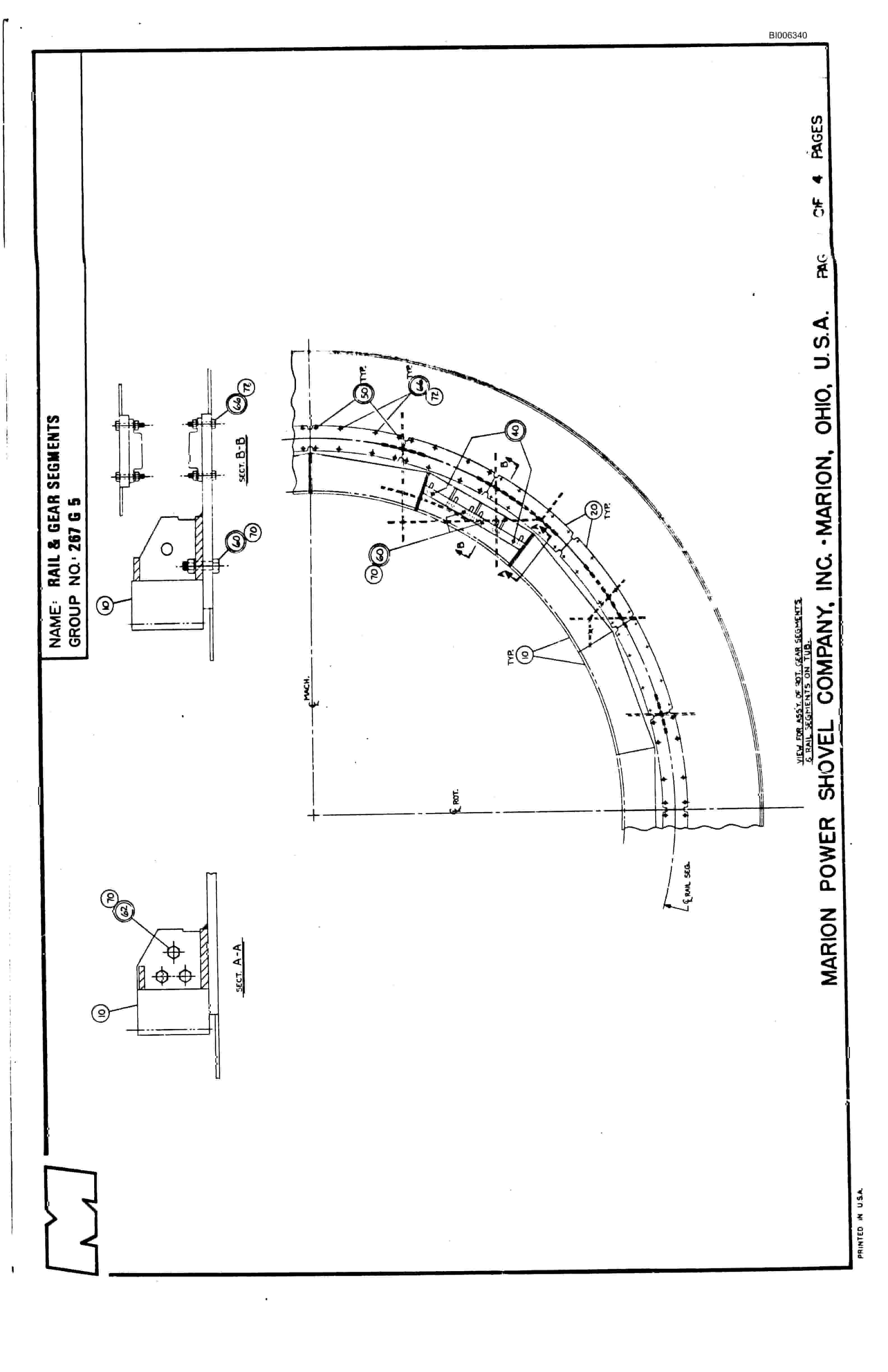 Bucyrus 8050 Walking Dragline Parts Catalog BI006340-4