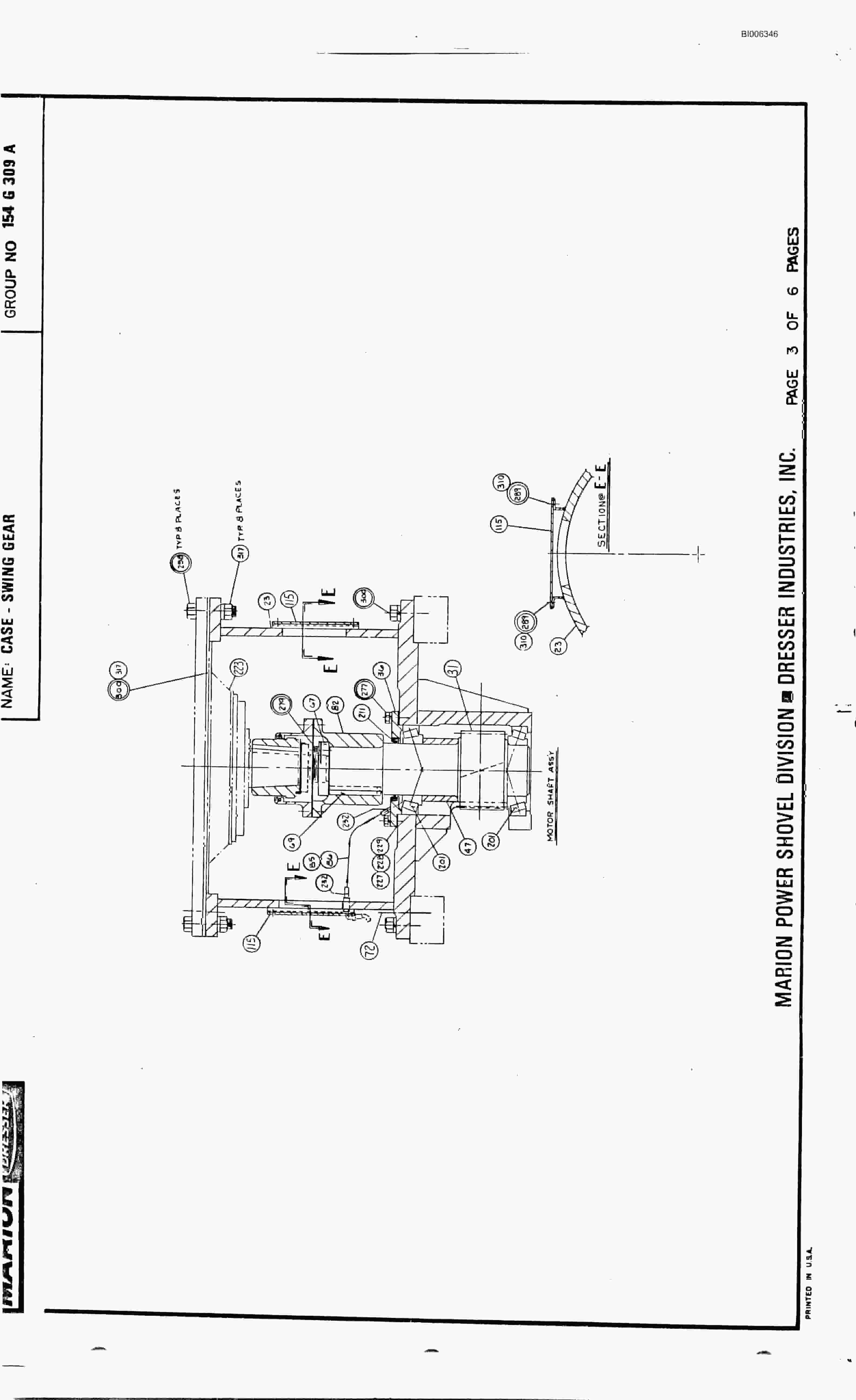 Bucyrus 8050 Walking Dragline Parts Catalog BI006346-4