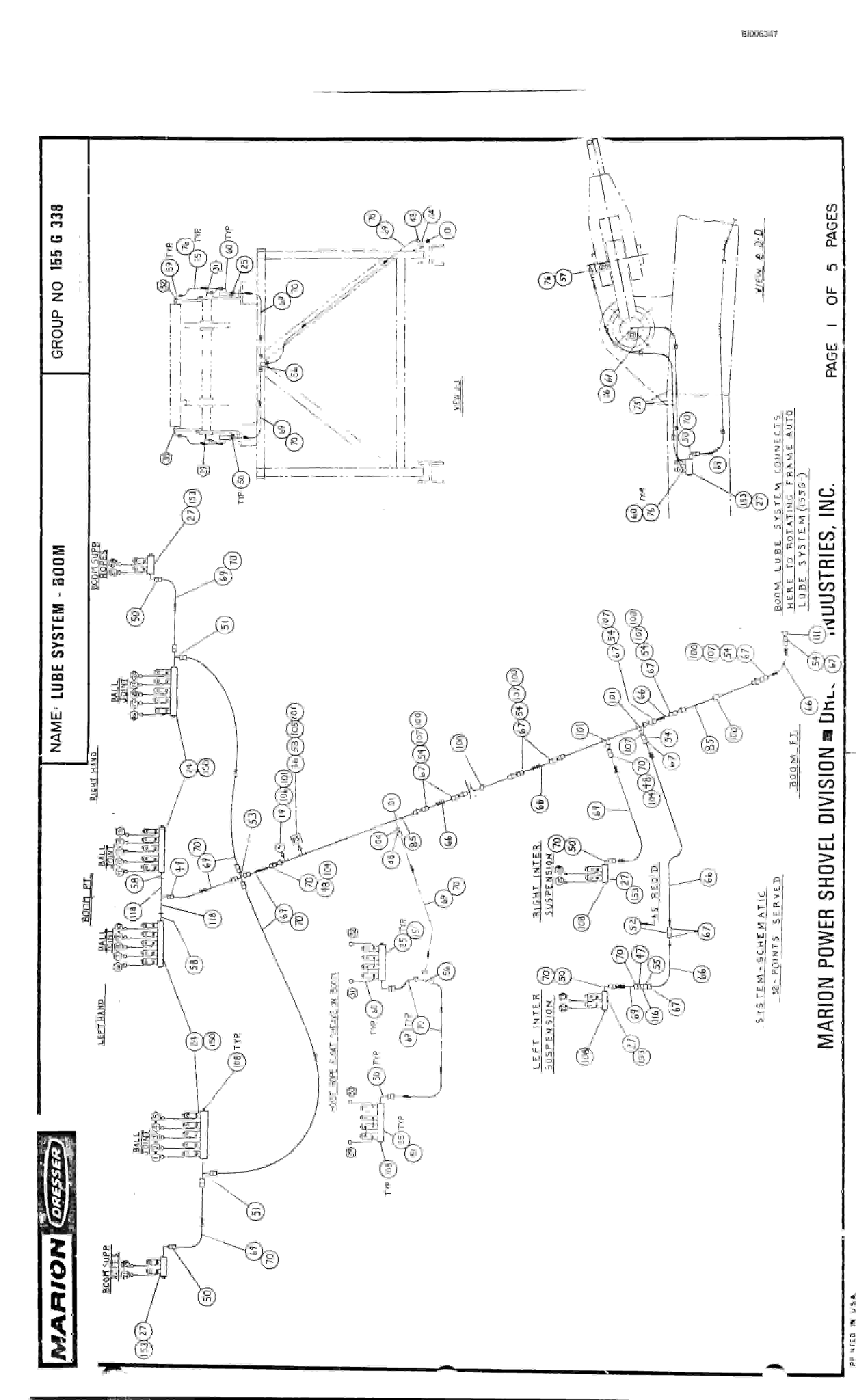 Bucyrus 8050 Walking Dragline Parts Catalog BI006347-3