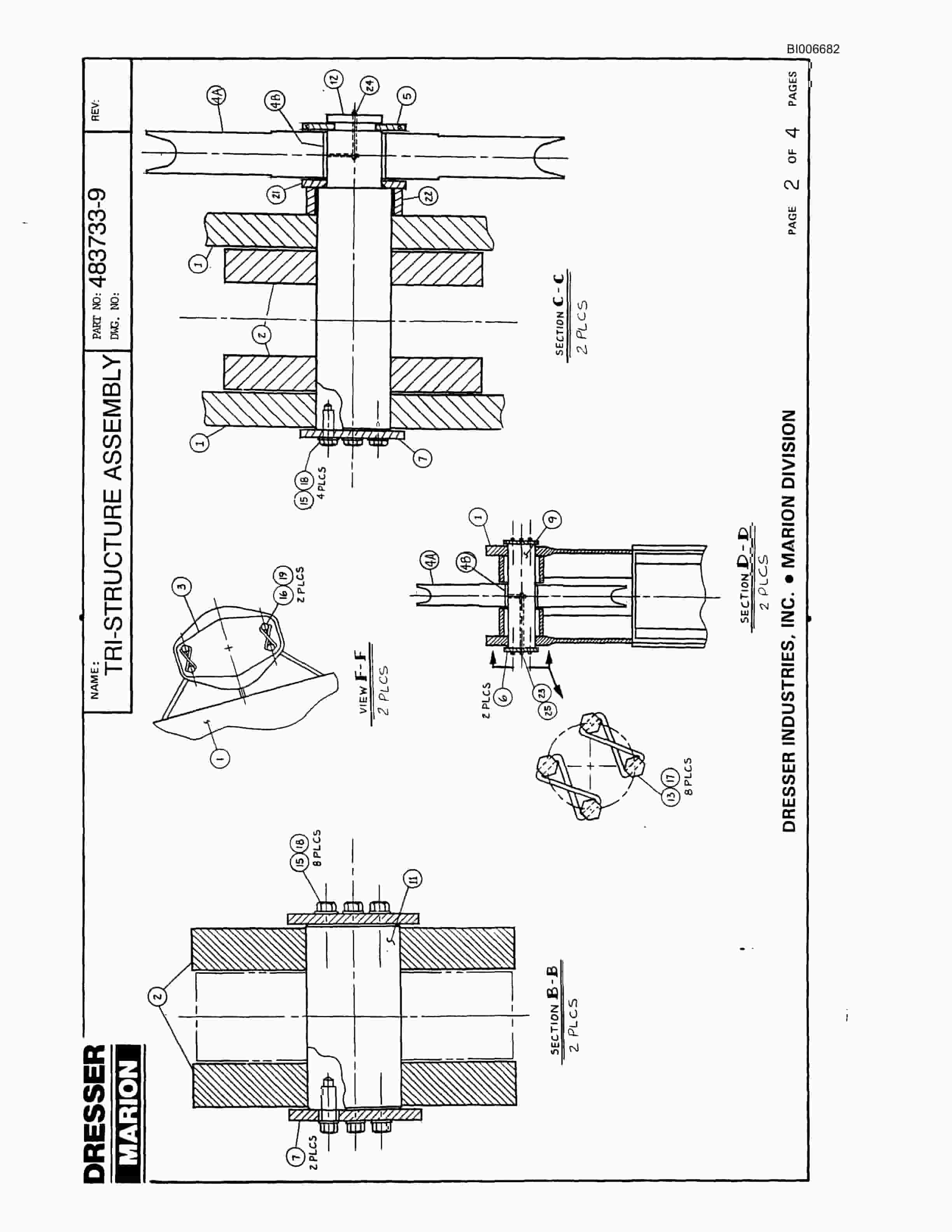 Bucyrus 8200 Dragline Parts Catalog BI006682-4