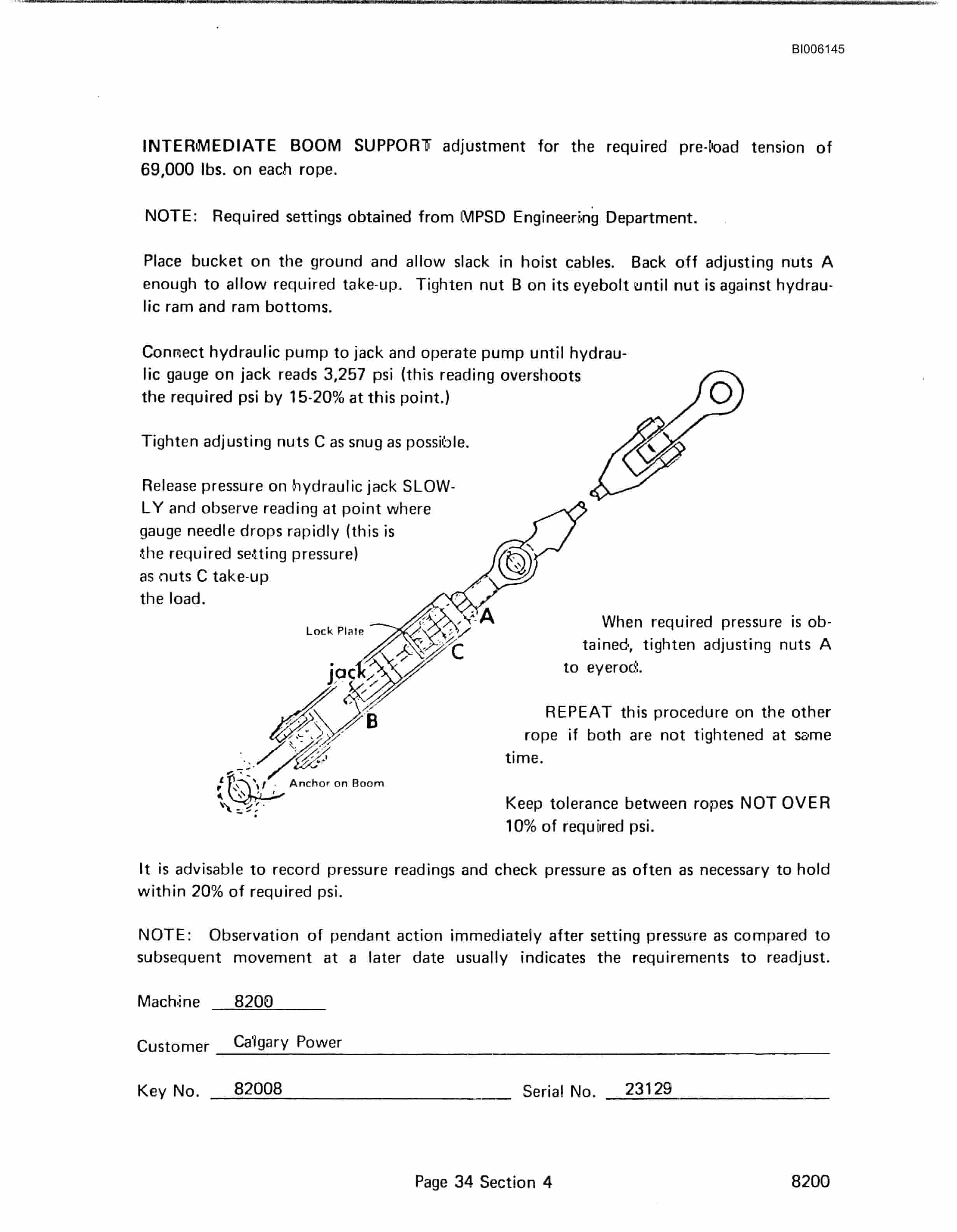 Bucyrus 8200 Dragline Technical Manual BI006145-5