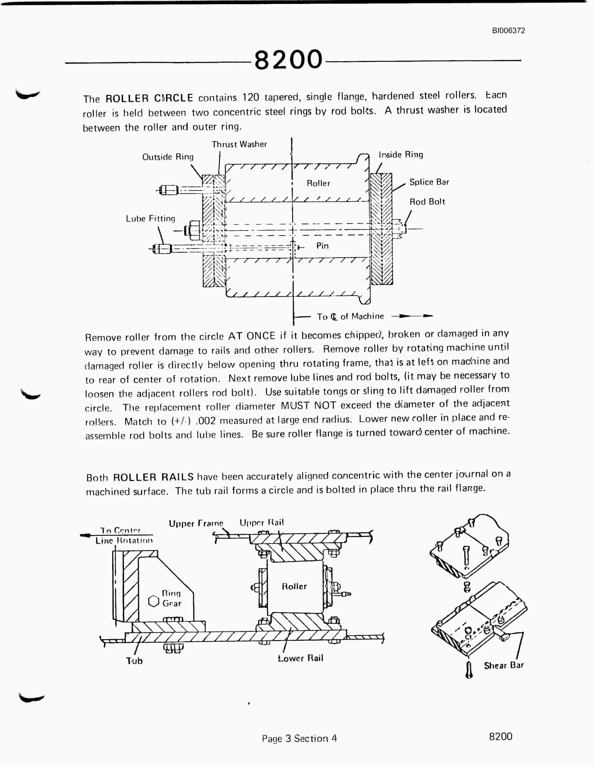 Bucyrus 8200 Dragline Technical Manual BI006372-3