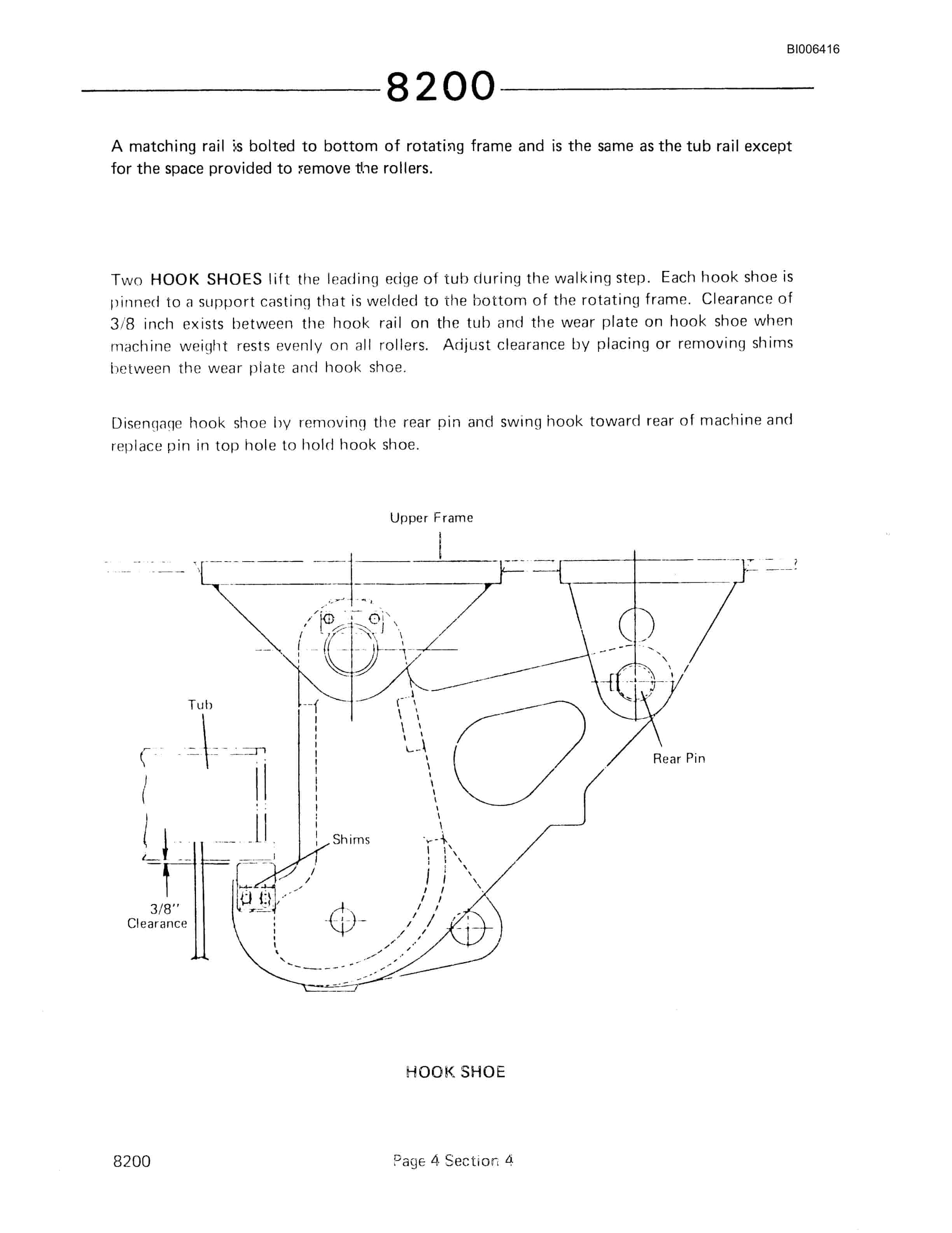 Bucyrus 8200 Dragline Technical Manual BI006416-3