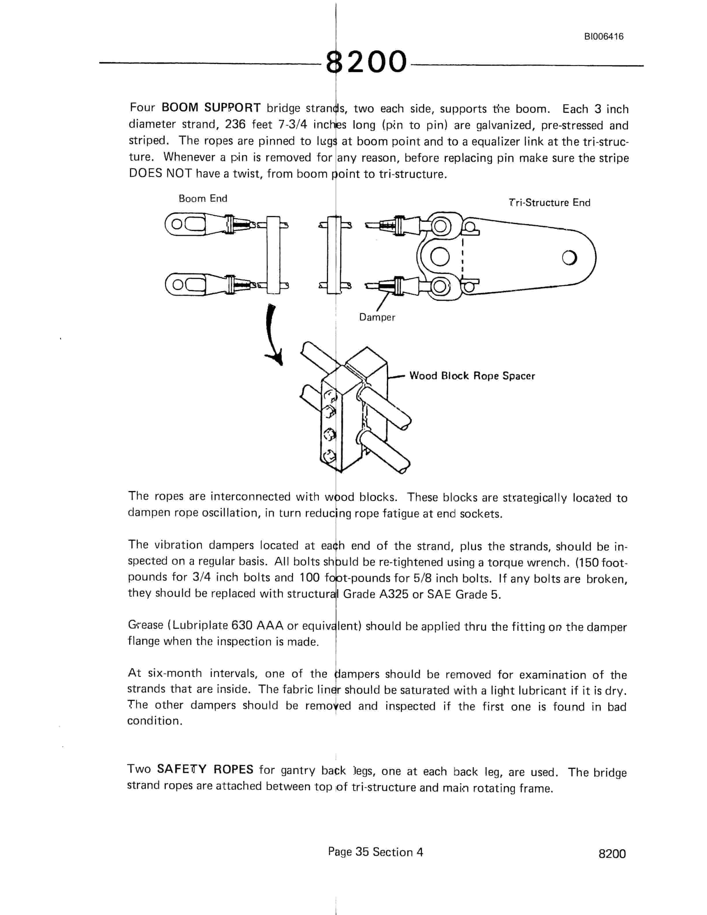 Bucyrus 8200 Dragline Technical Manual BI006416-5