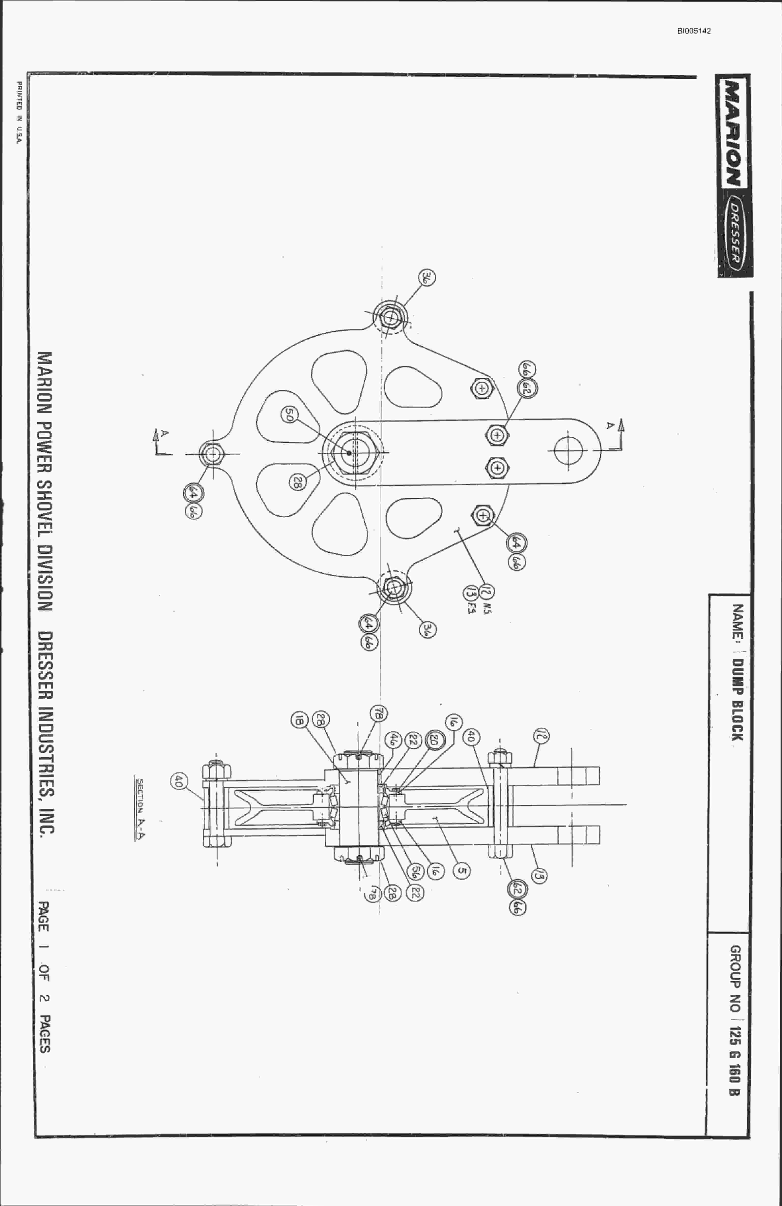 Bucyrus 8200 Parts Catalog BI005142-4