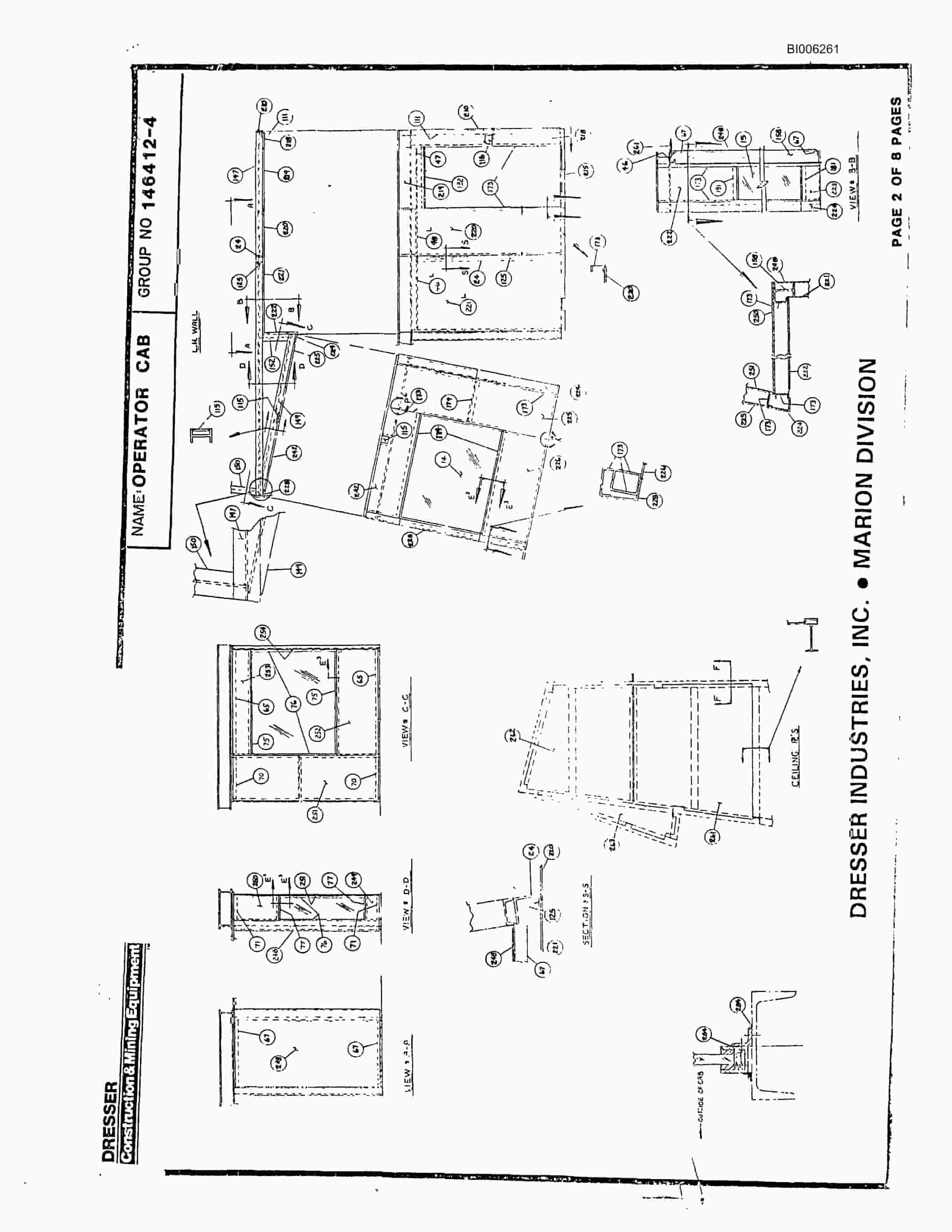 Bucyrus 8200 Parts Catalog BI006261-2