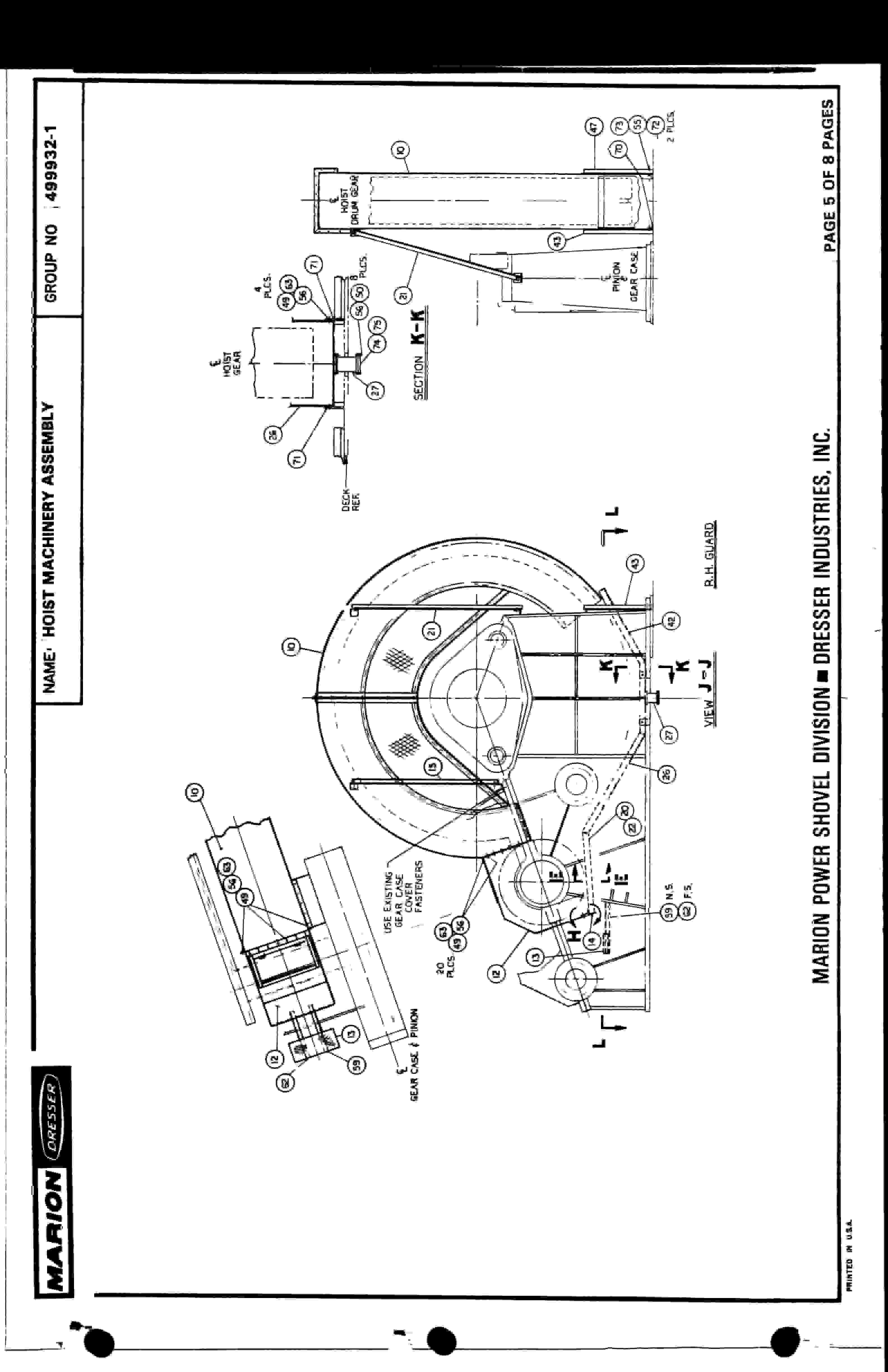 Bucyrus 8200 Parts Catalog BI006689-3