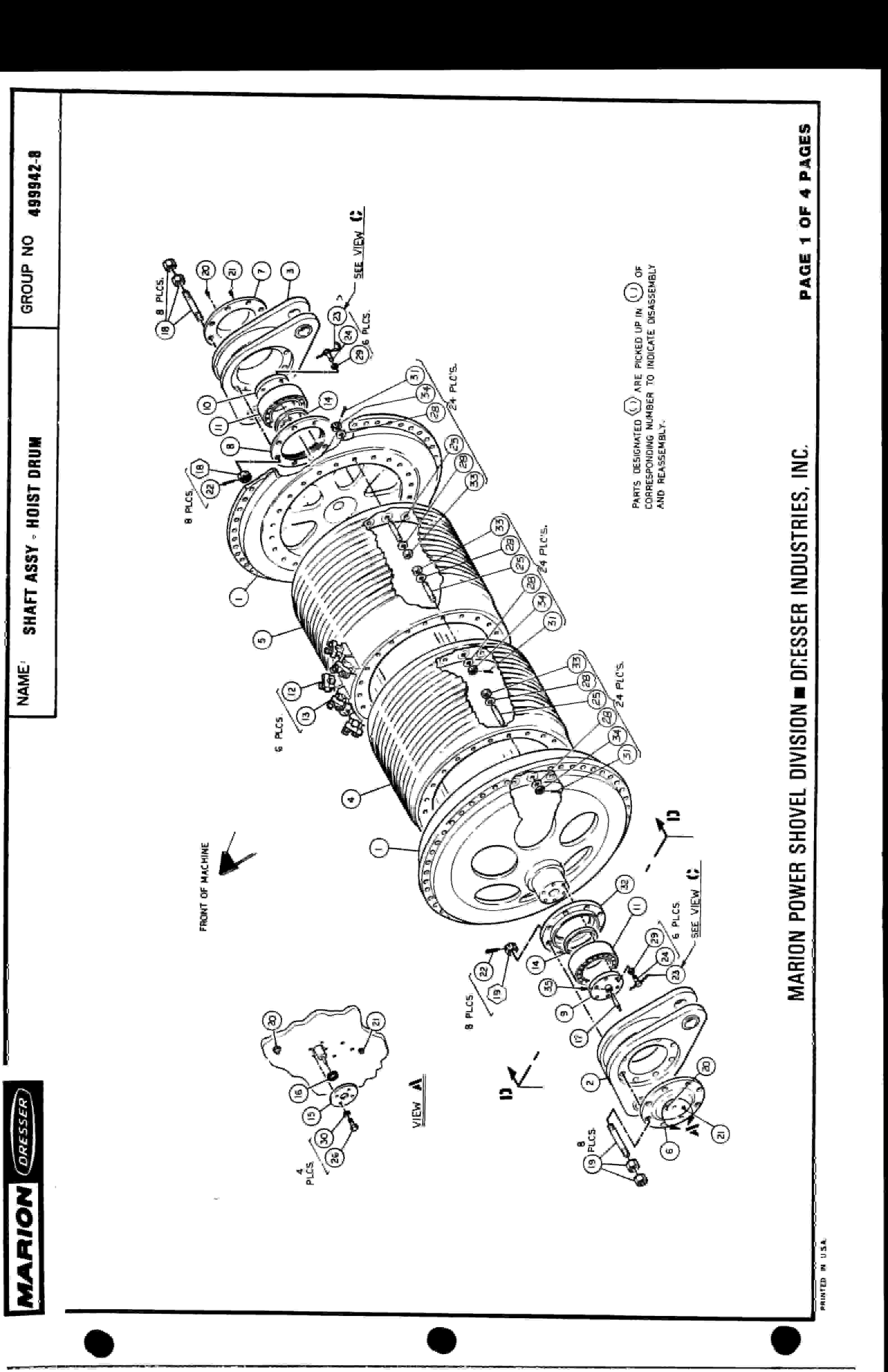 Bucyrus 8200 Parts Catalog BI006689-4