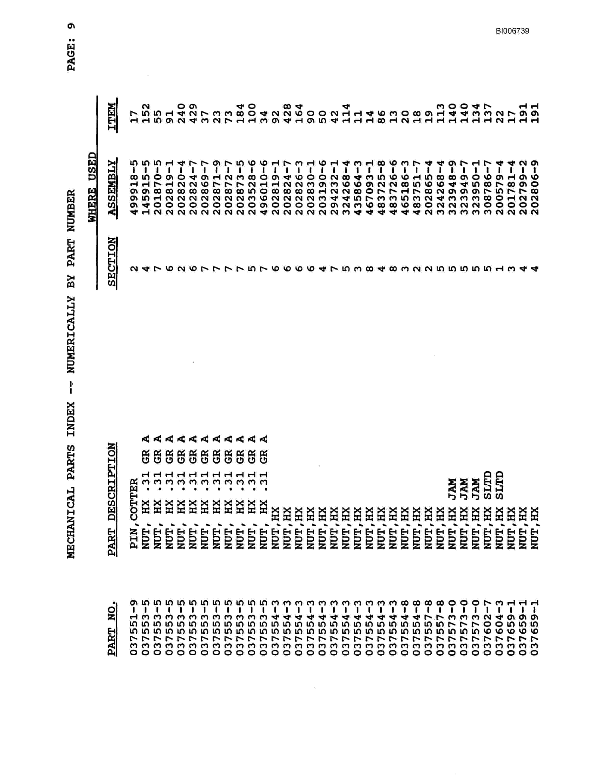 Bucyrus 8200 Parts Catalog BI006739-4