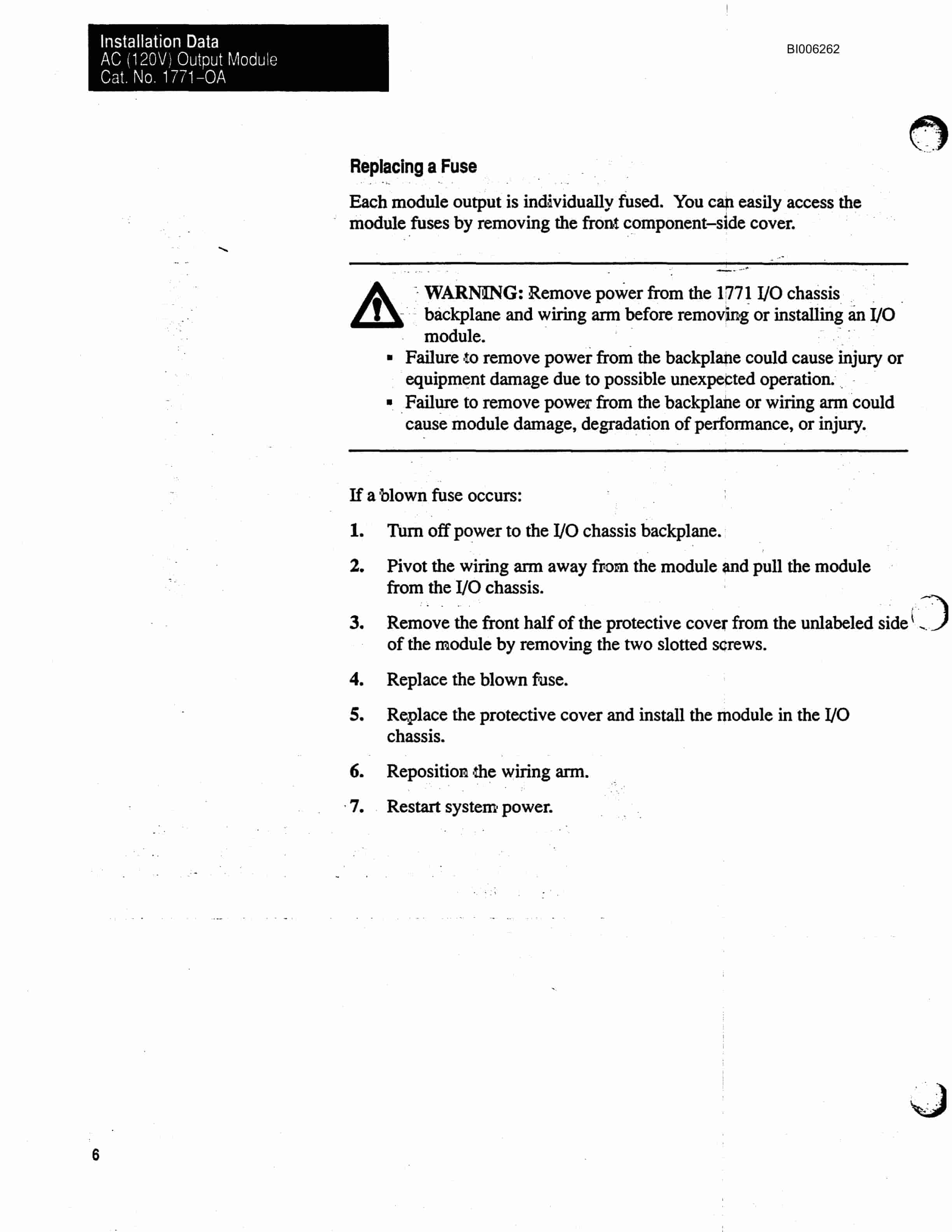 Bucyrus 8200 Technical Manual BI006262-4