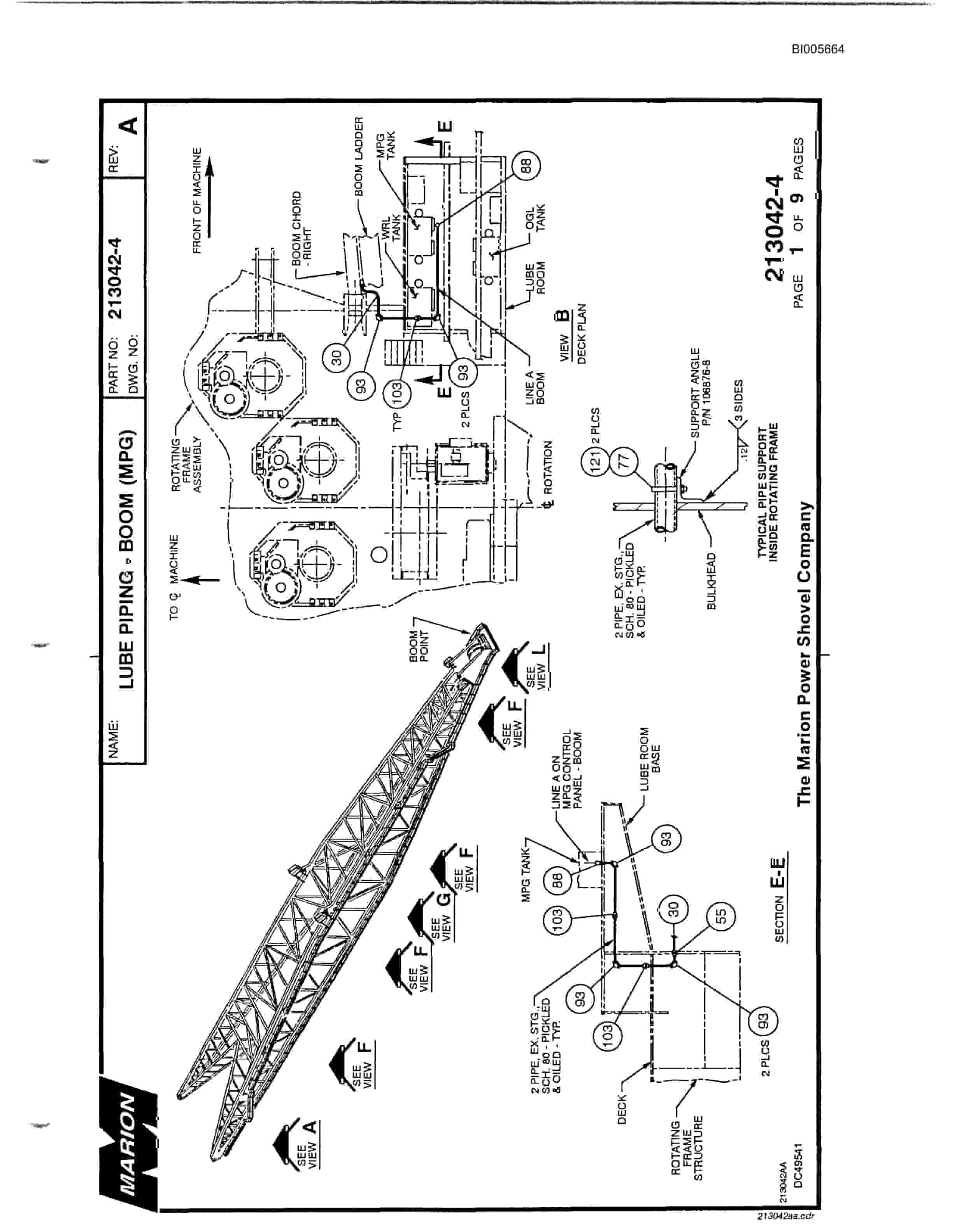 Bucyrus 8200 Walking Dragline Parts Catalog BI005664-2