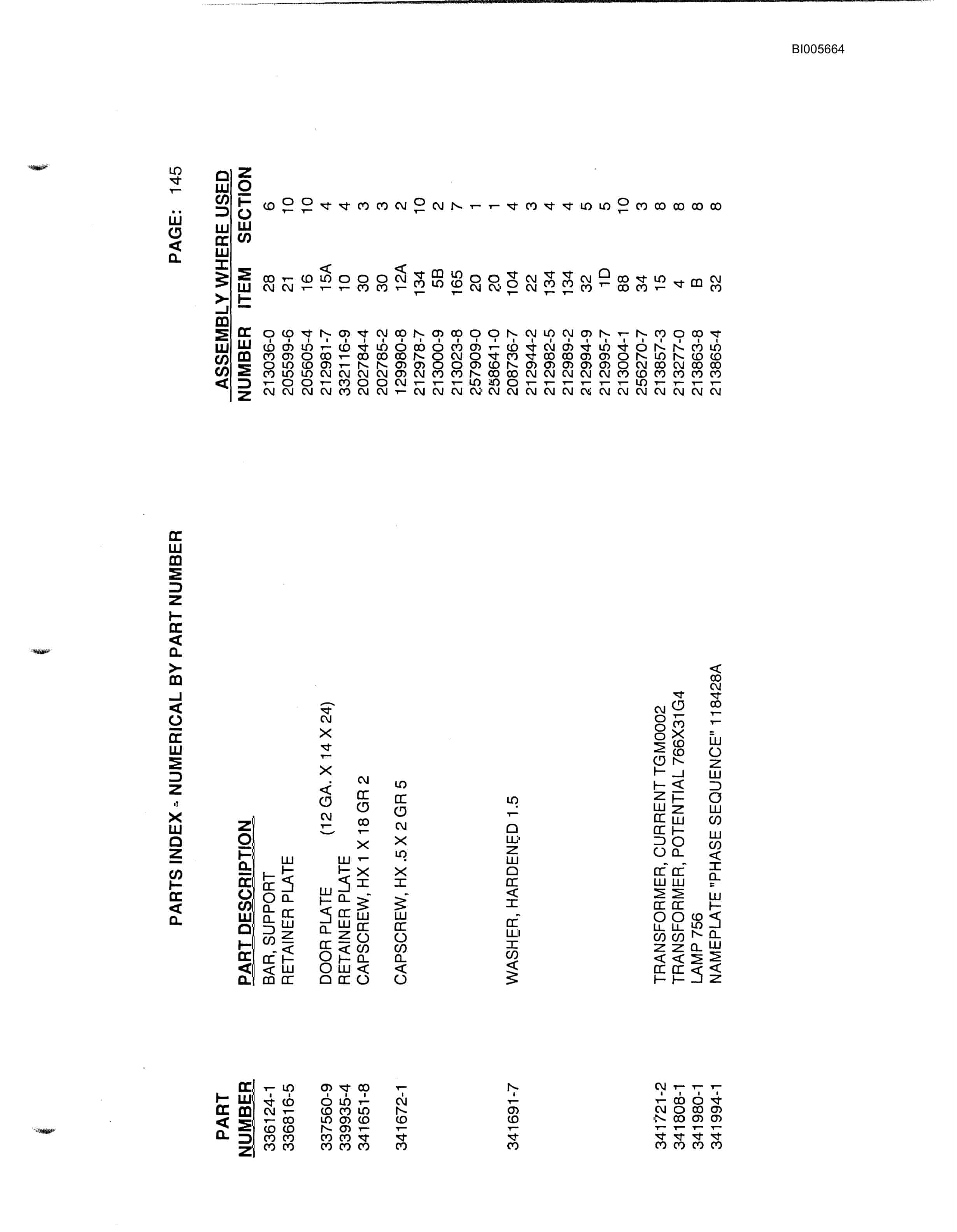 Bucyrus 8200 Walking Dragline Parts Catalog BI005664-5