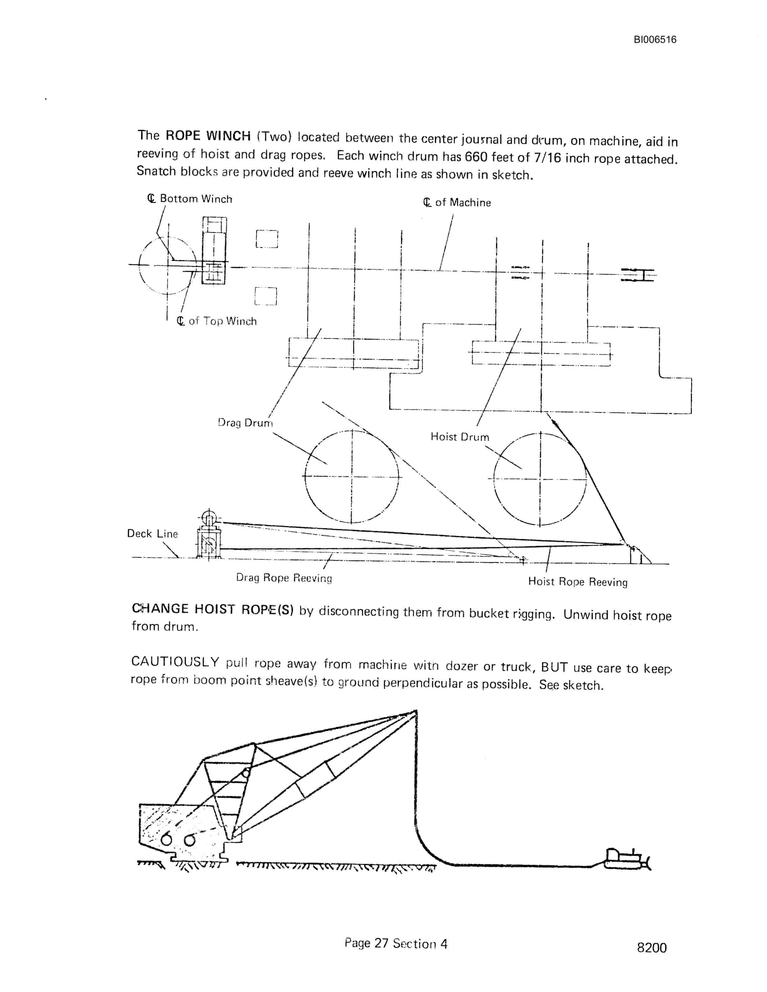 Bucyrus 8200 Walking Dragline Technical Manual BI006516-4