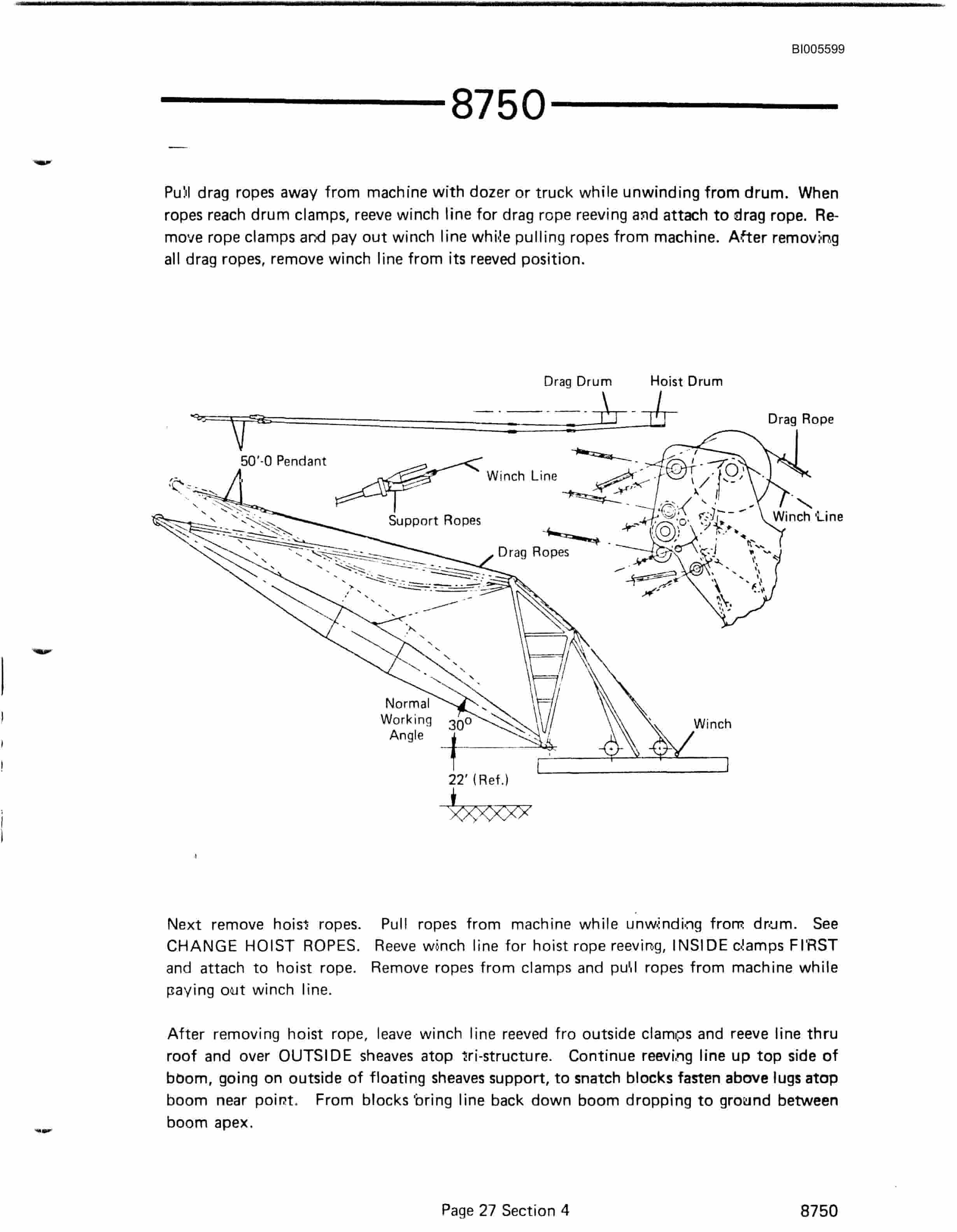 Bucyrus 8750 Dragline Technical Manual BI005599-4