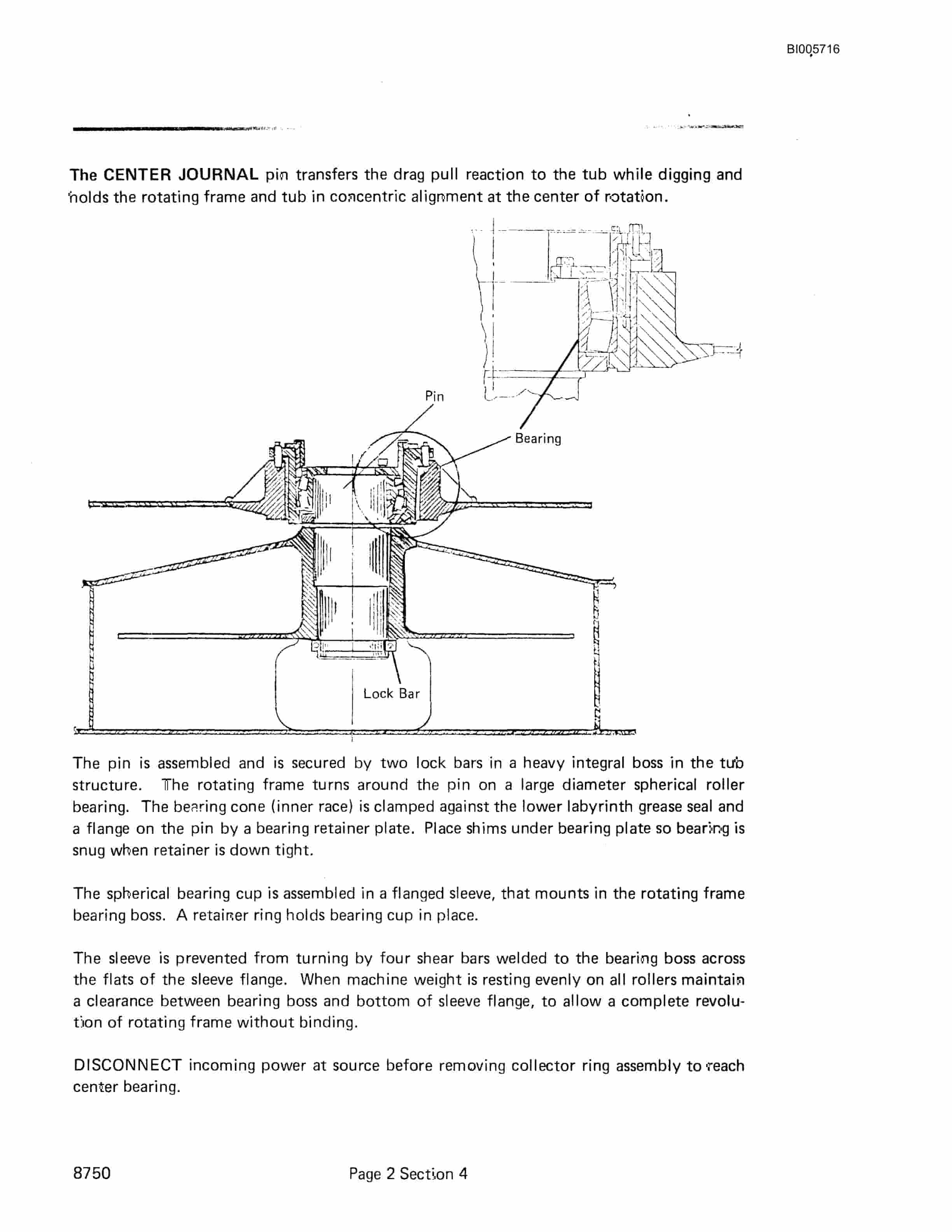 Bucyrus 8750 Dragline Technical Manual BI005716-3