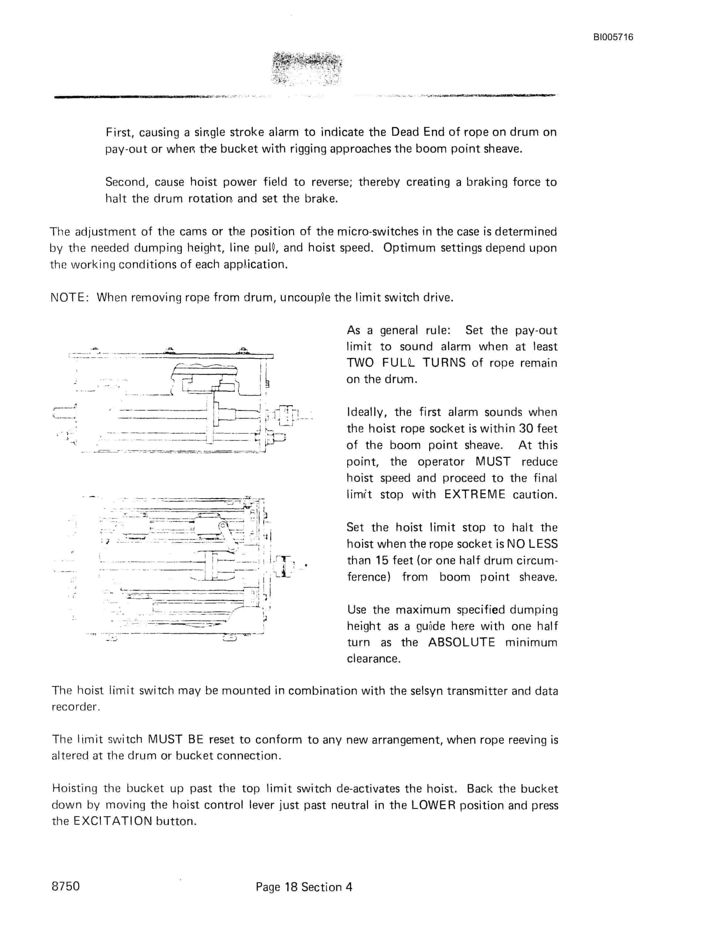 Bucyrus 8750 Dragline Technical Manual BI005716-4