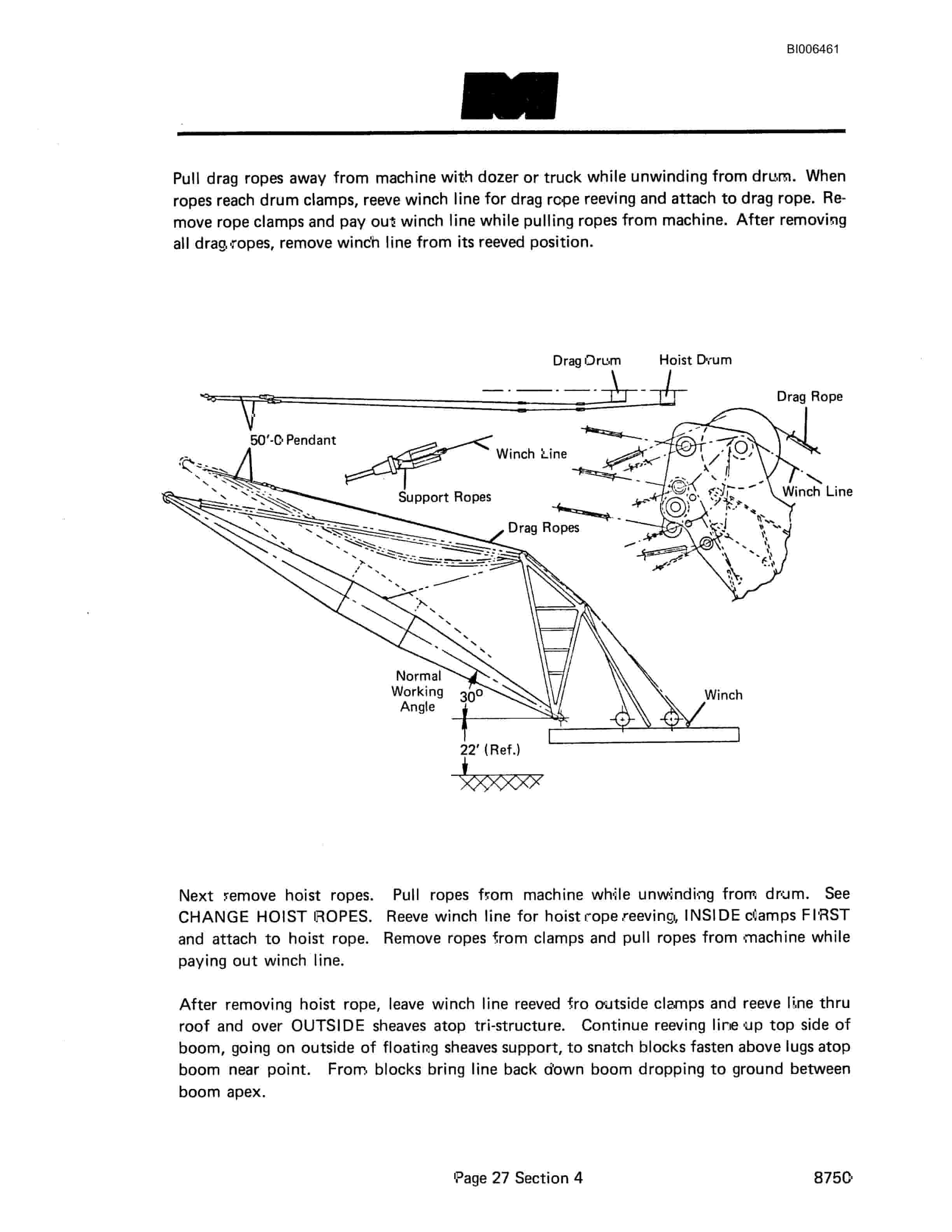 Bucyrus 8750 Dragline Technical Manual BI006461-4